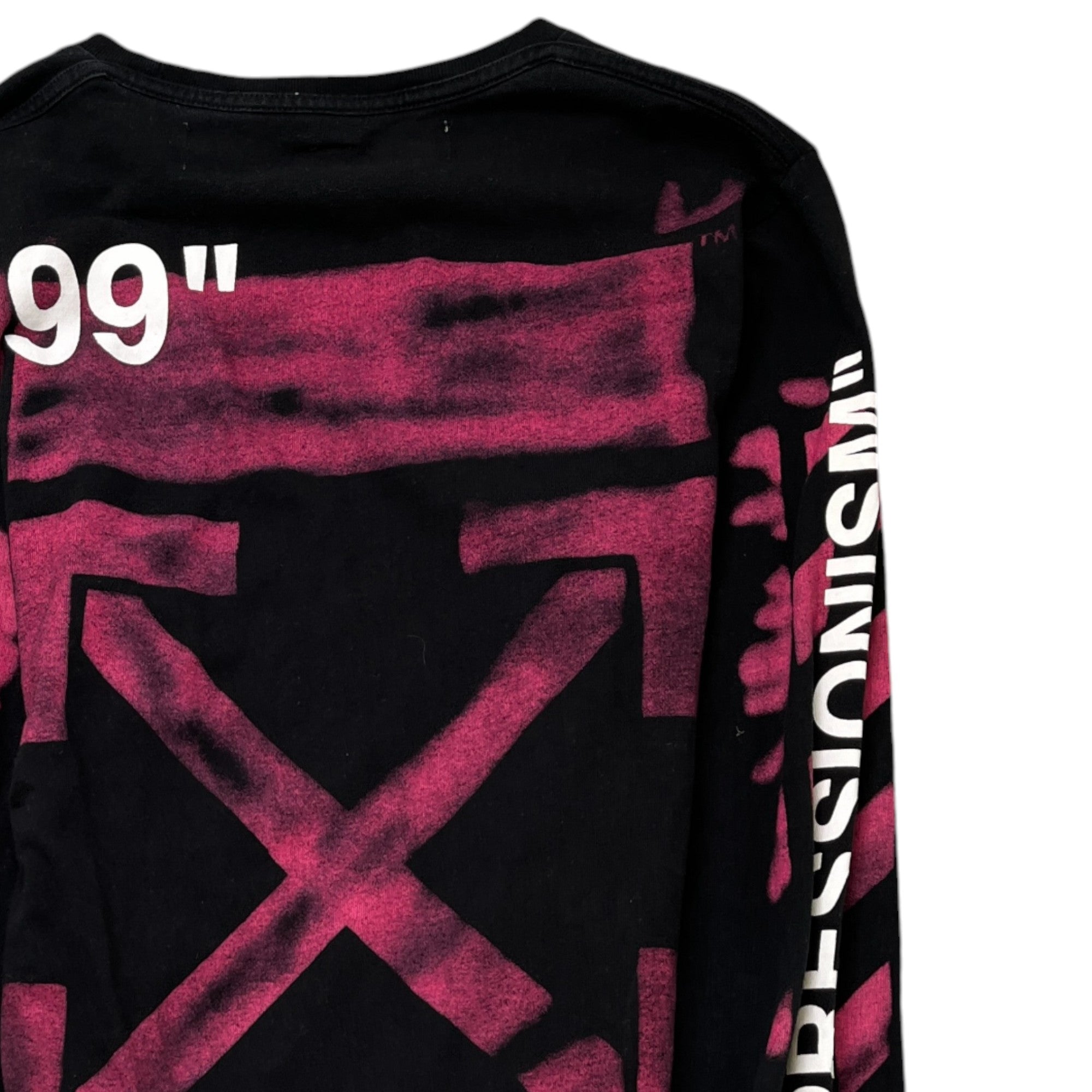 Men's Impressionism Arrow Long Sleeve T-Shirt Black Size XS