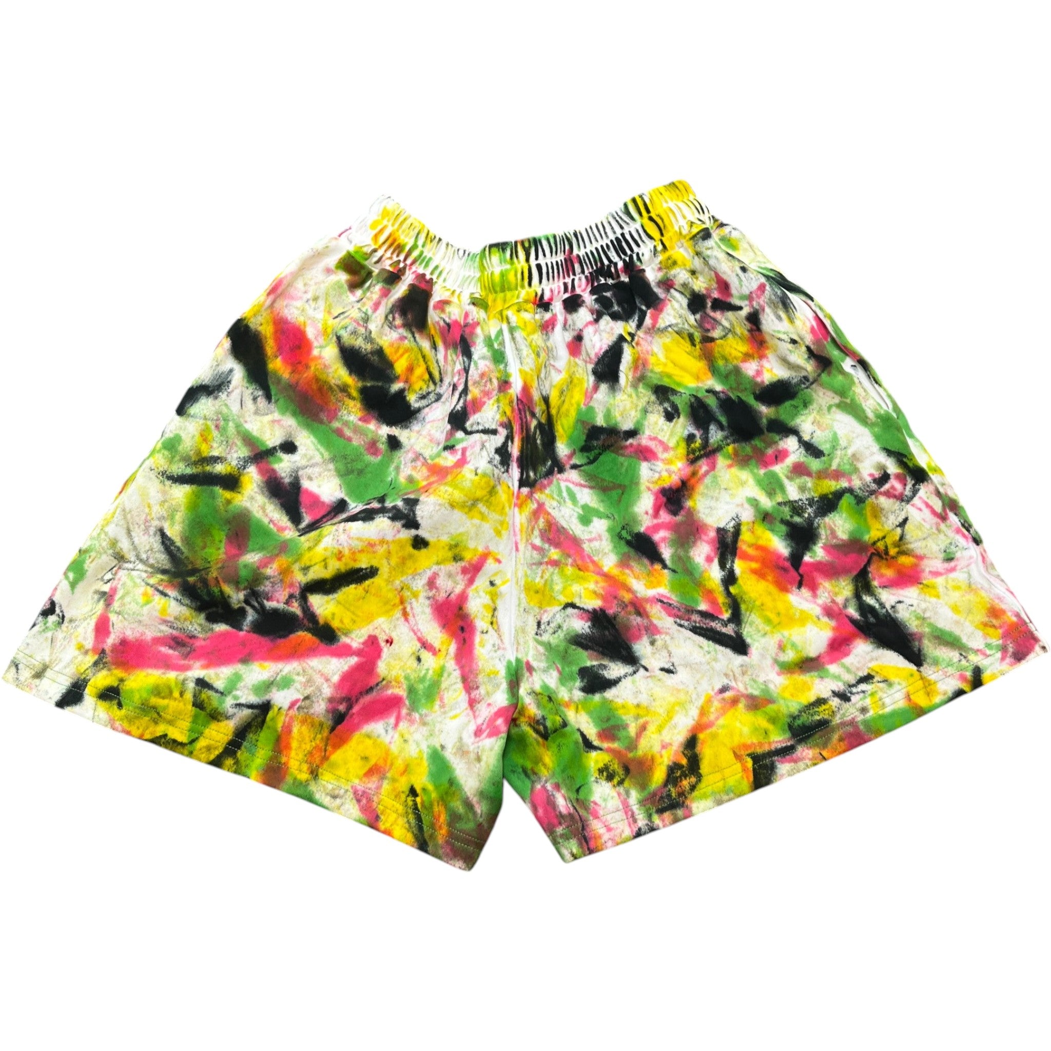Men's Paint Splatter Shorts Multi-Coloured Size XS