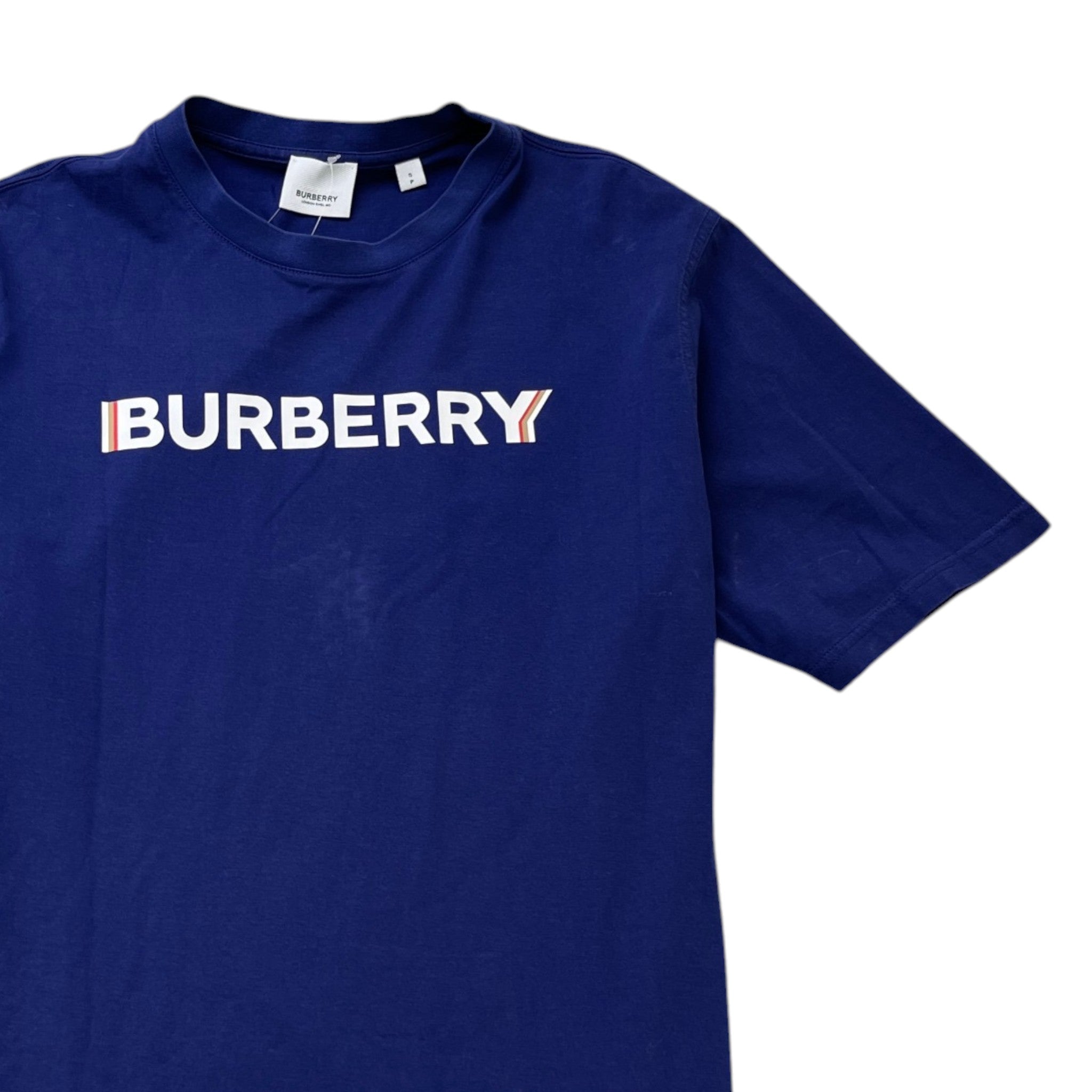 Men's Logo Print T-Shirt Blue Size S