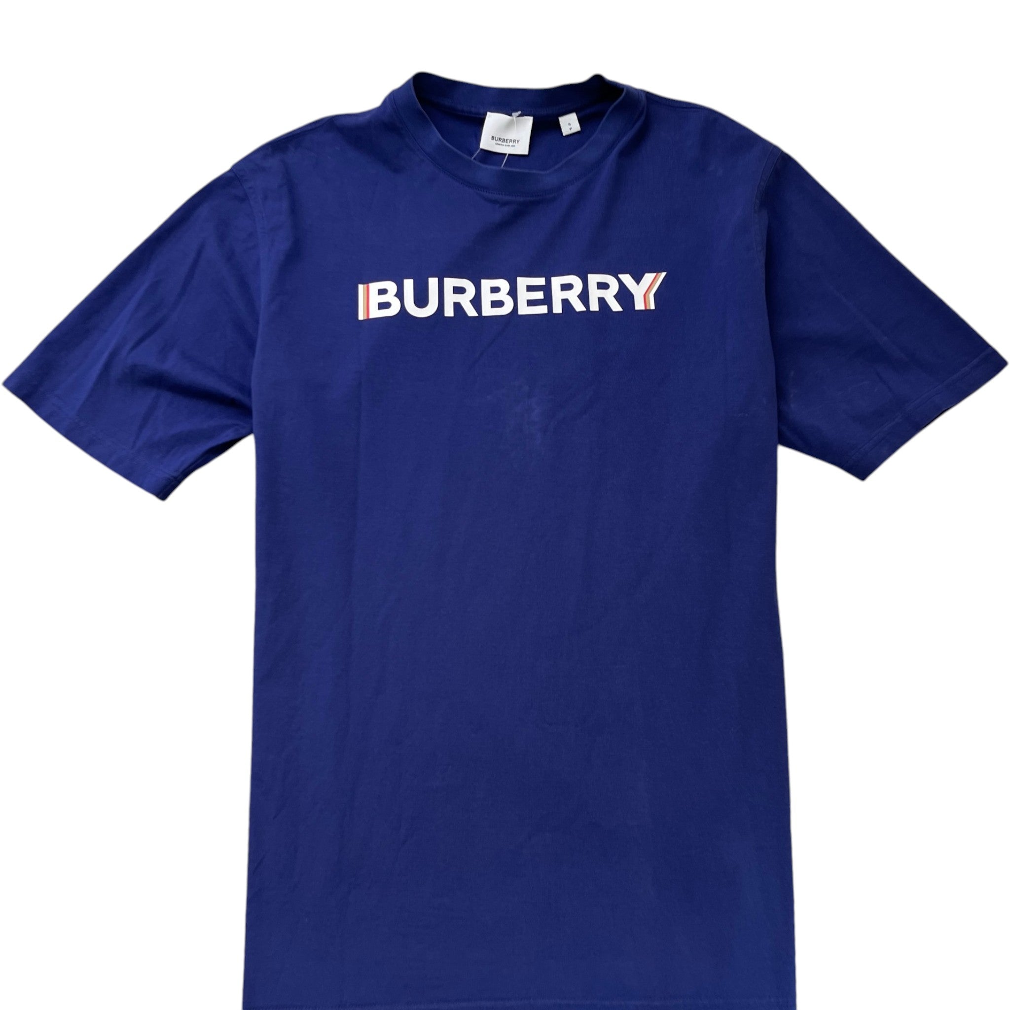 Men's Logo Print T-Shirt Blue Size S