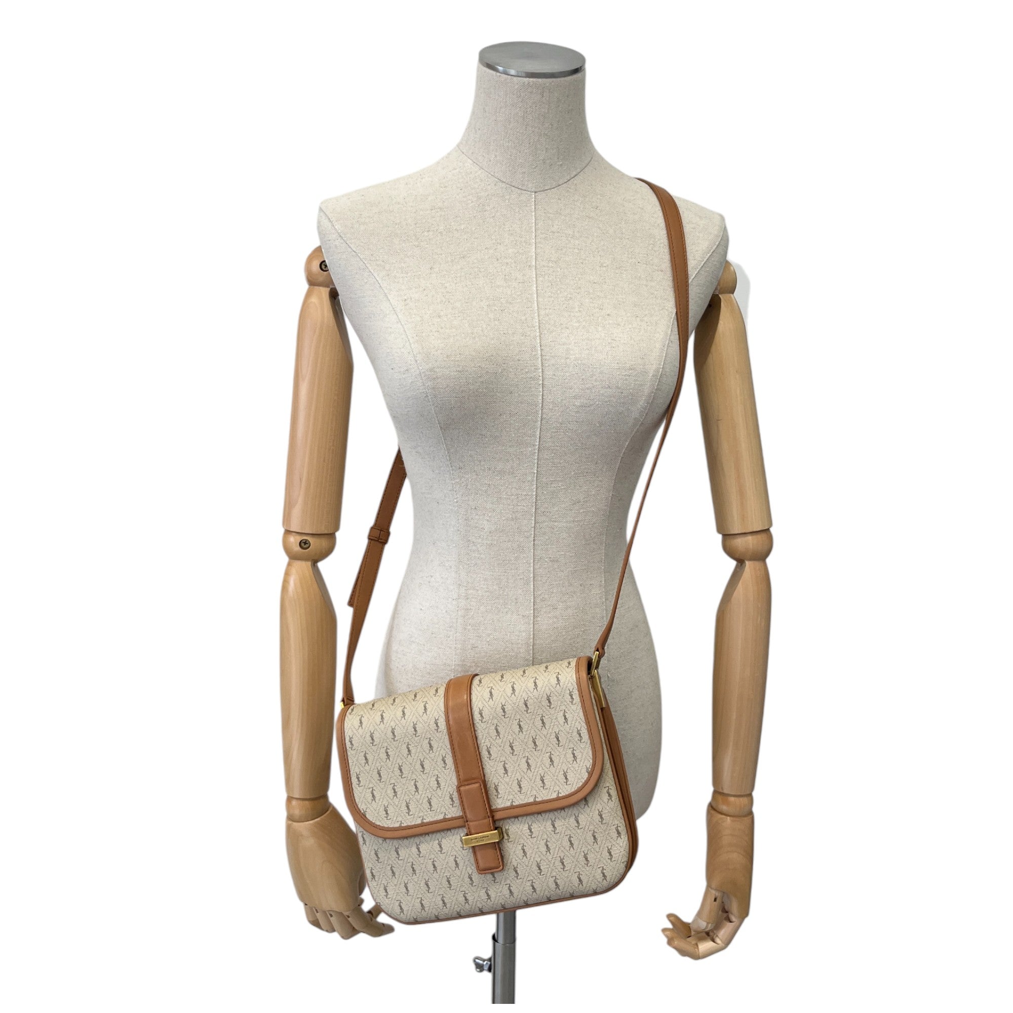 Women's Monogram Satchel Bag Beige