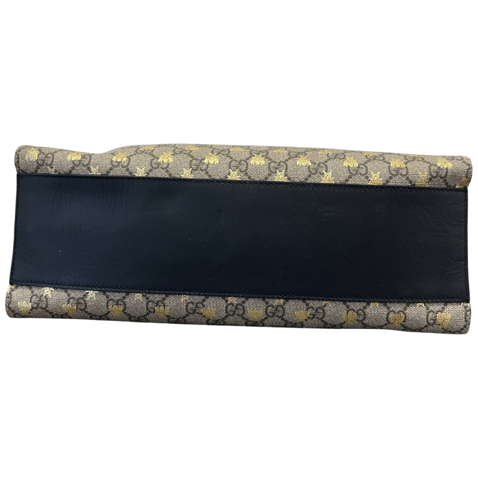 Women's Padlock Gg Supreme Bee Tote Bag Black