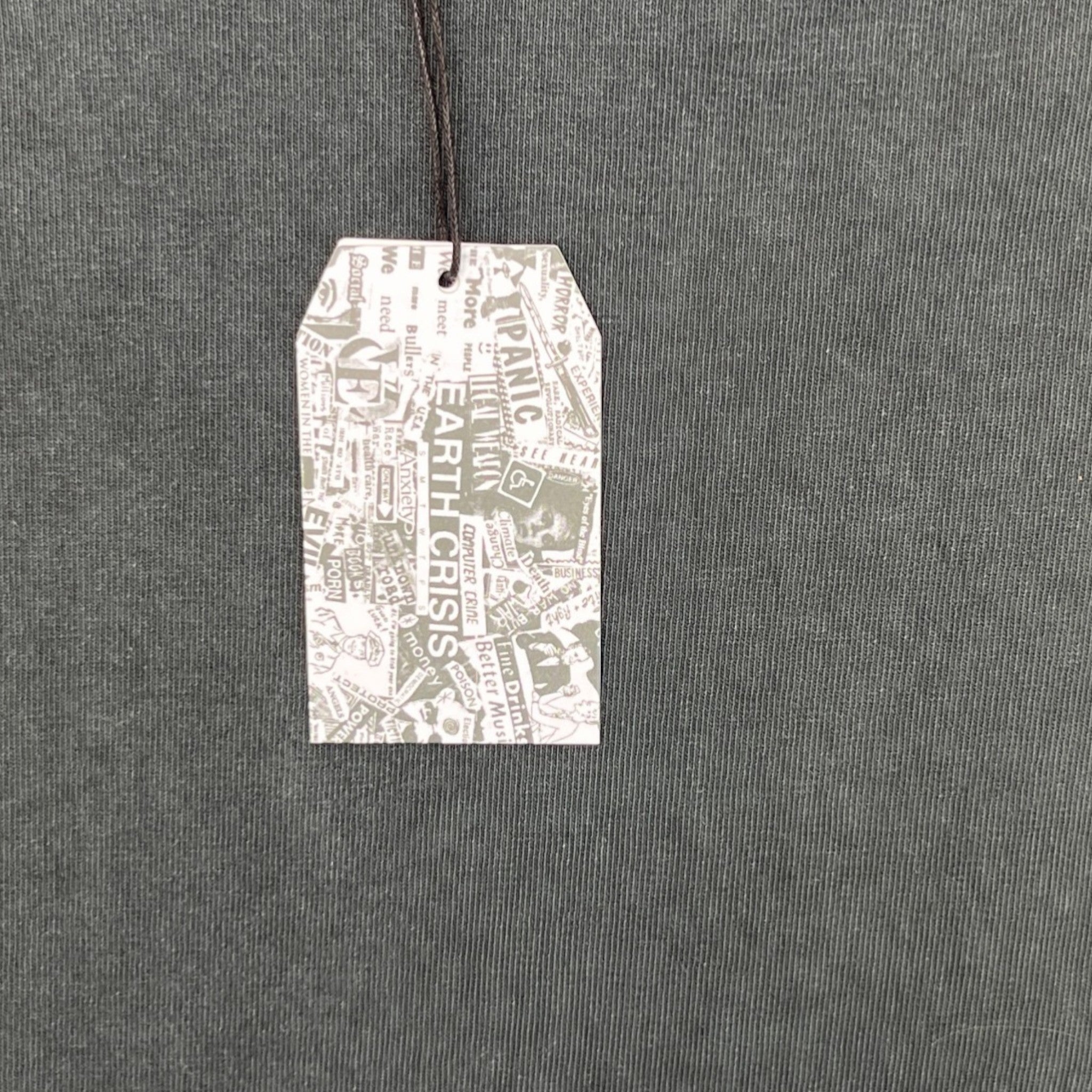 Men's Flying Brain Print T-Shirt Grey Size S