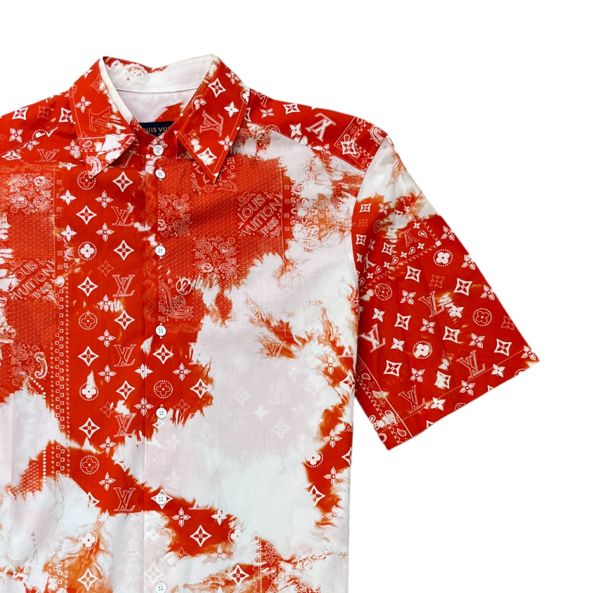 Men's Monogram Bandana Shirt Red Size S