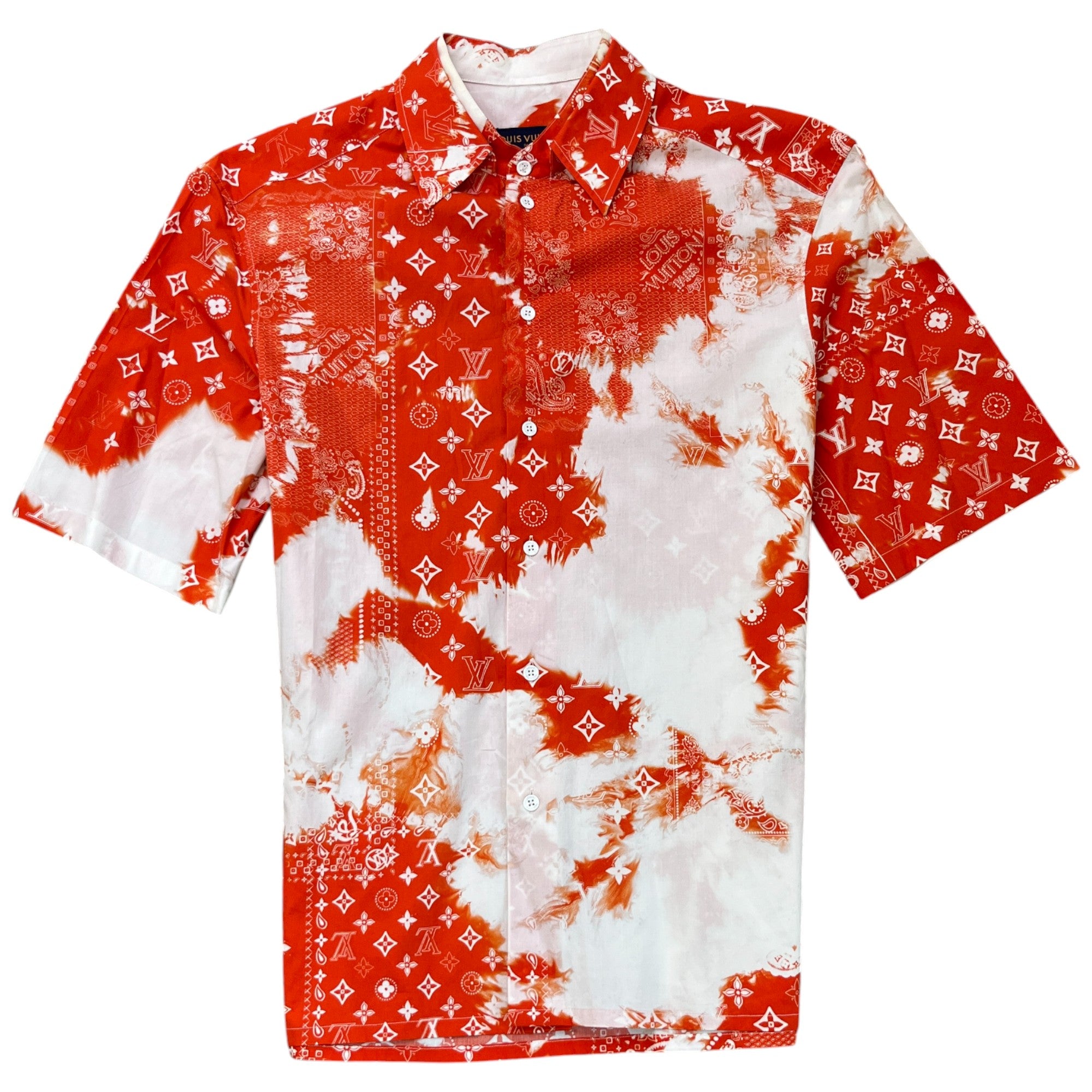 Men's Monogram Bandana Shirt Red Size S