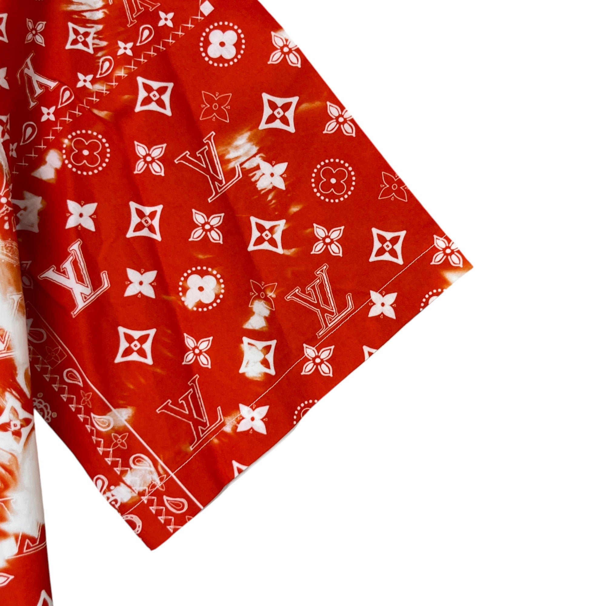 Men's Monogram Bandana Shirt Red Size S