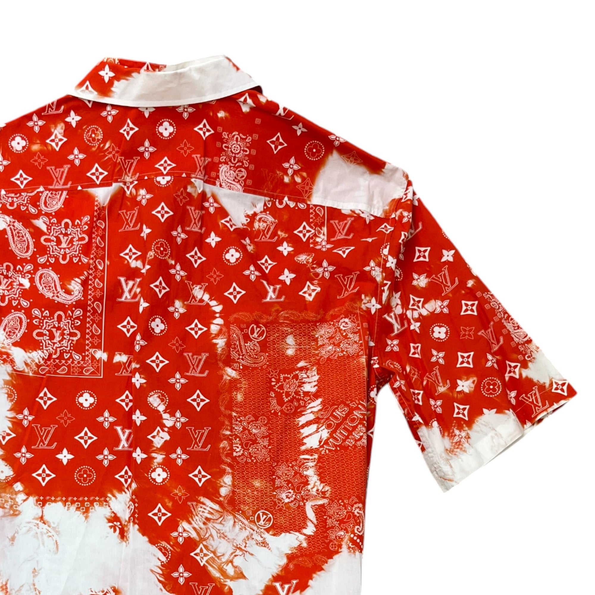 Men's Monogram Bandana Shirt Red Size S