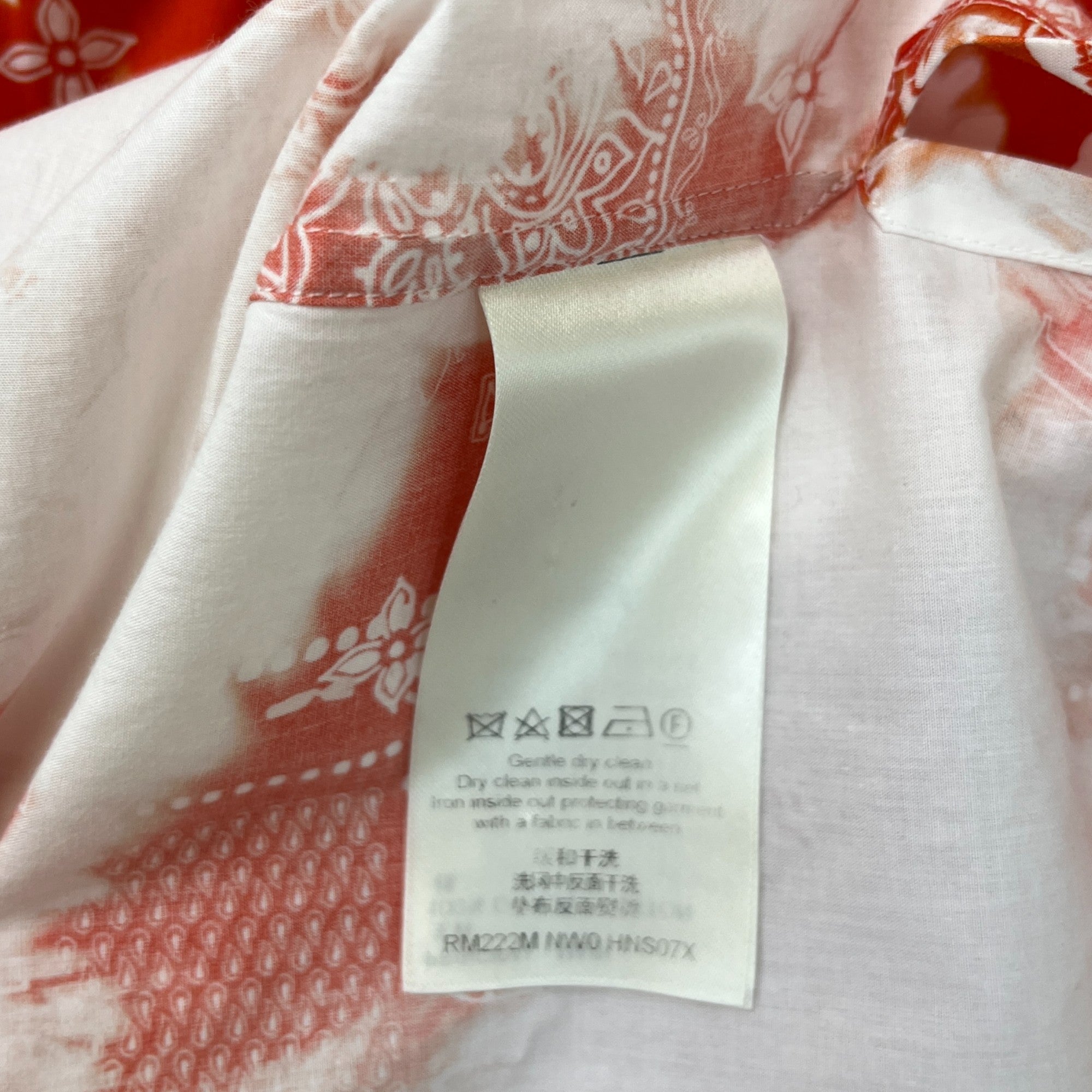 Men's Monogram Bandana Shirt Red Size S