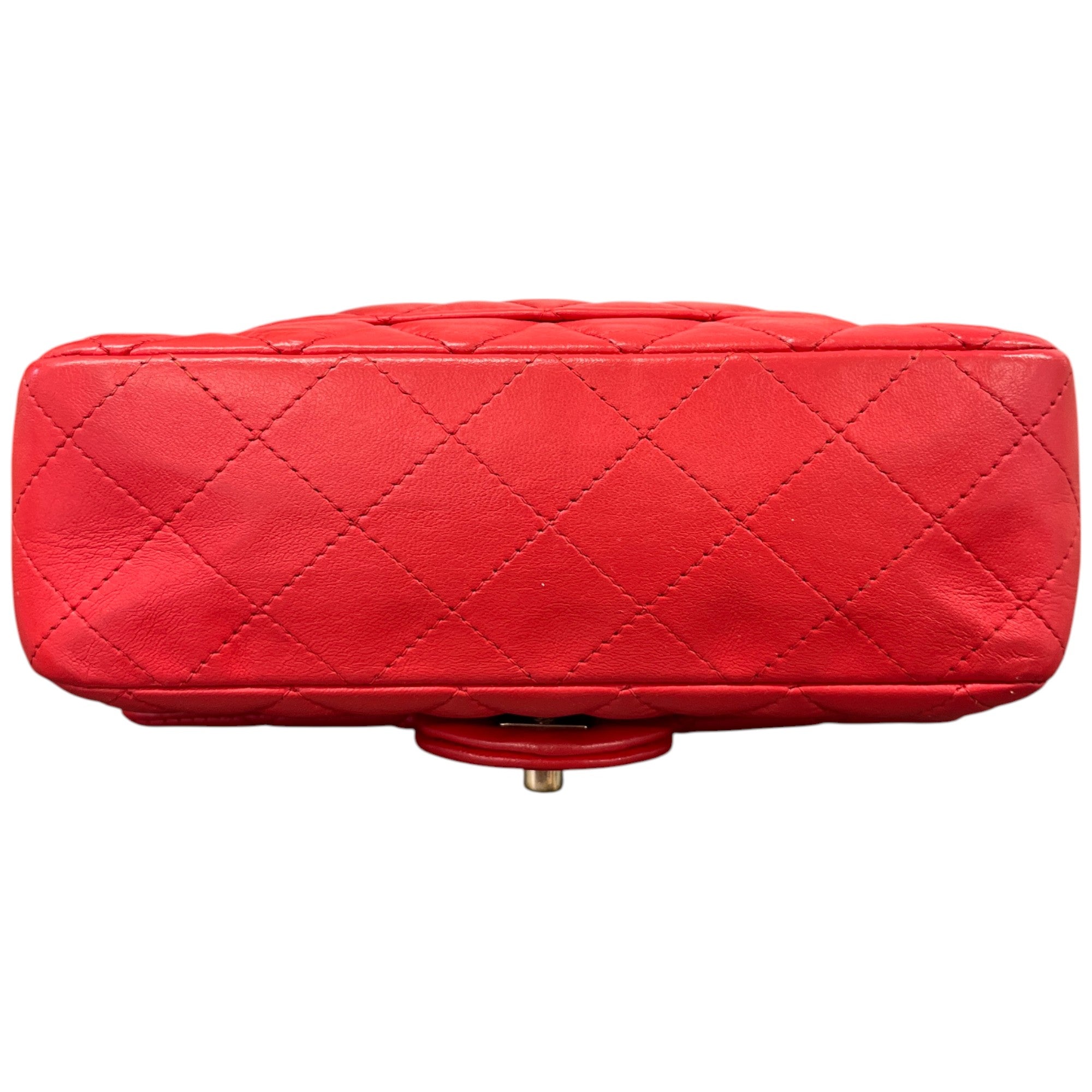 Women's Mini Classic Flap Lambskin Bag Red