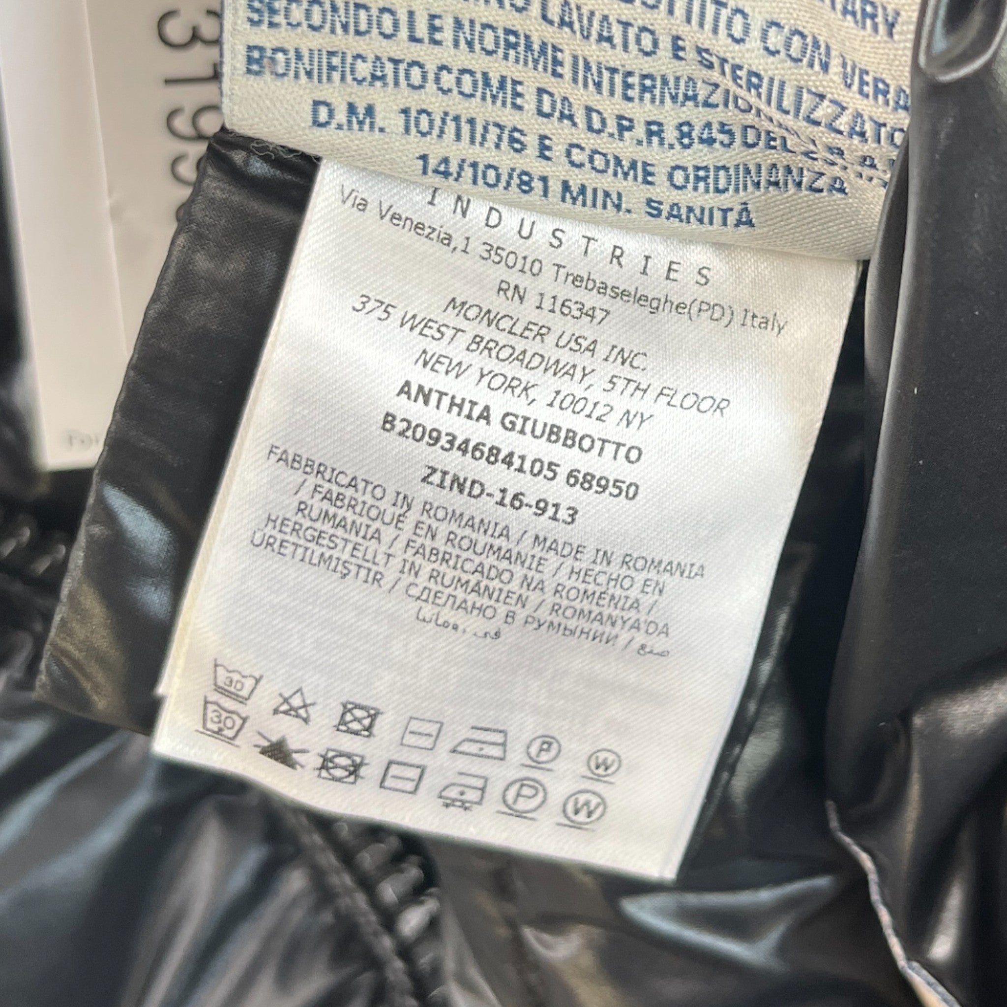 Women's Anthia Down Jacket Black Size 0 / UK 4