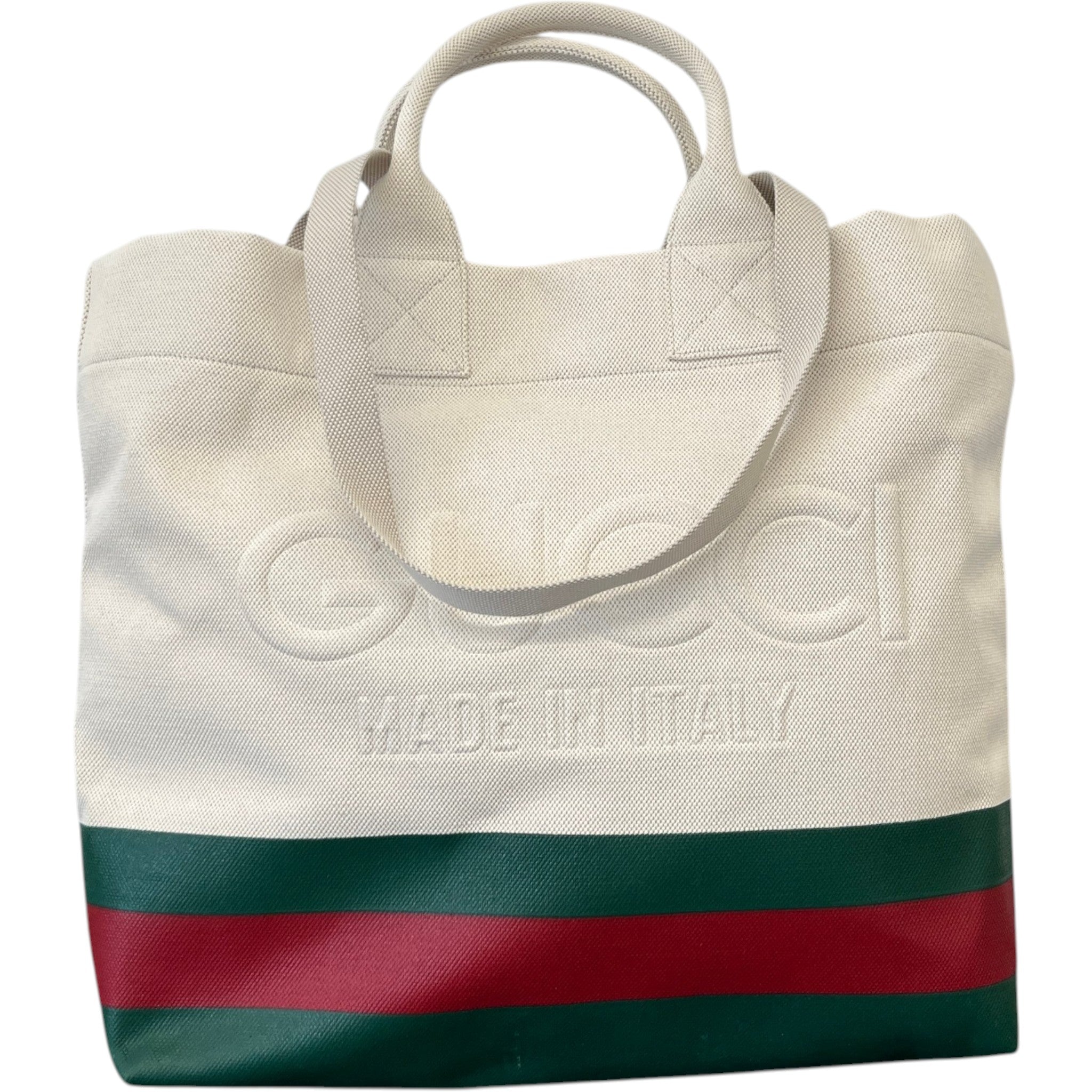 Women's Large Logo Web Stripe Bag Beige