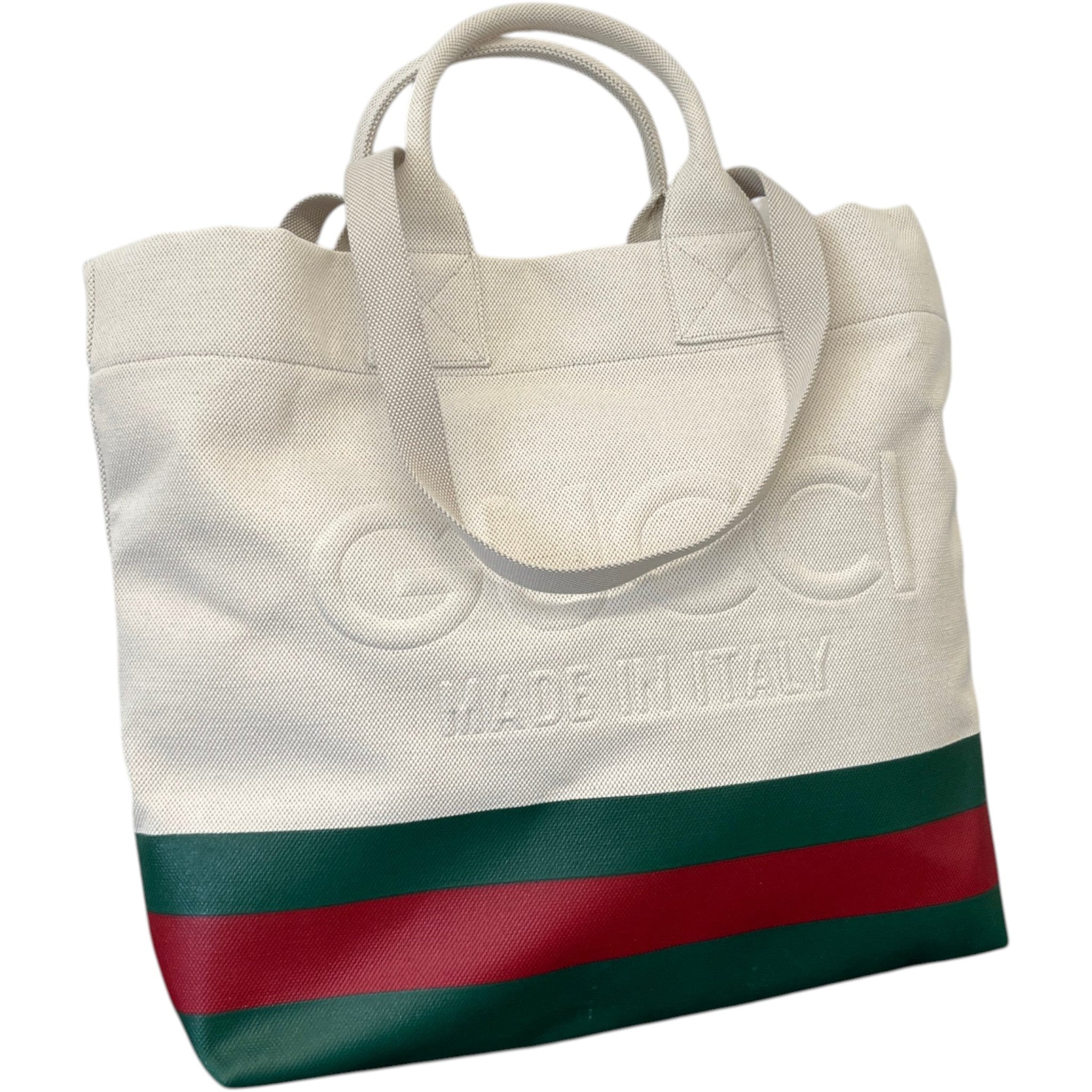 Women's Large Logo Web Stripe Bag Beige