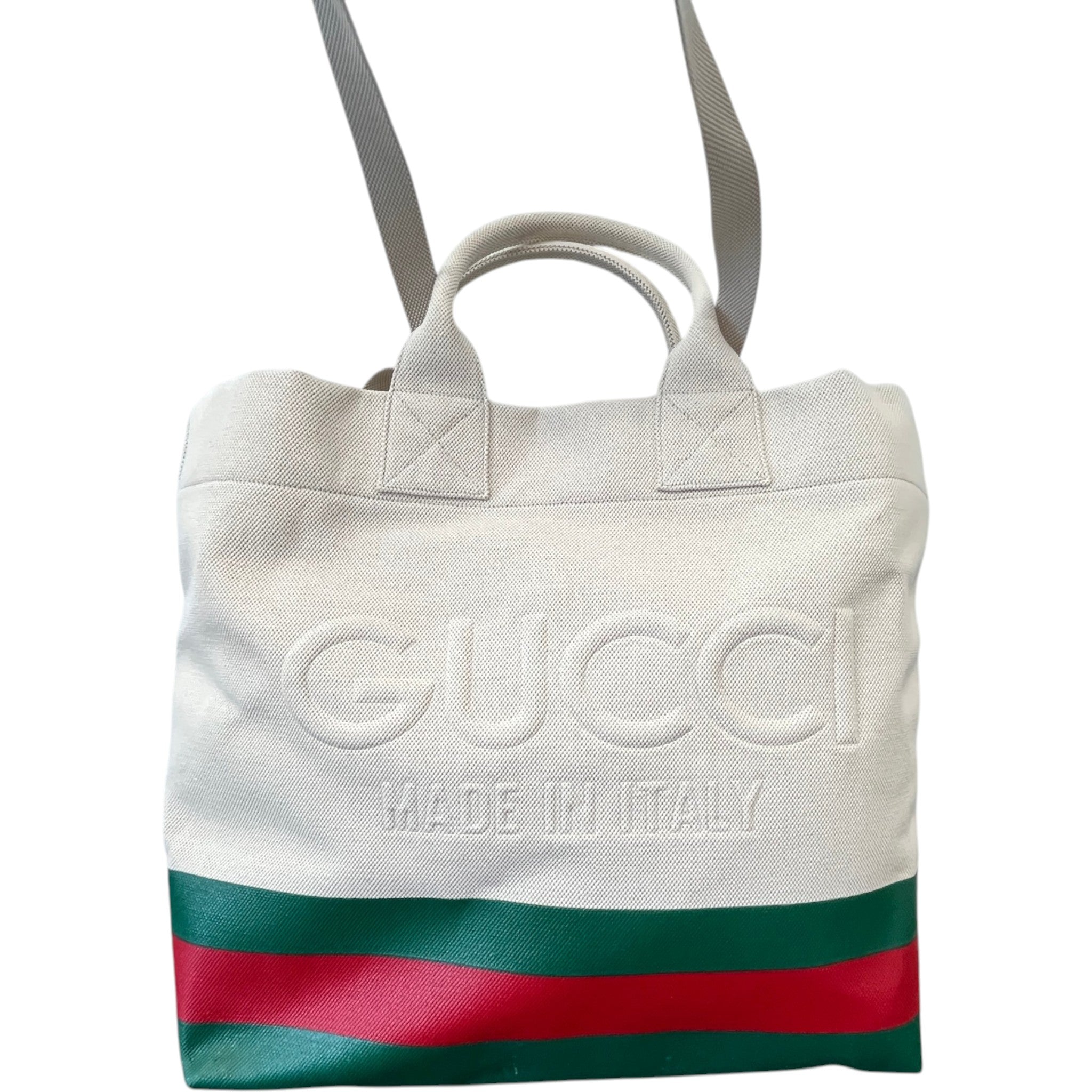 Women's Large Logo Web Stripe Bag Beige