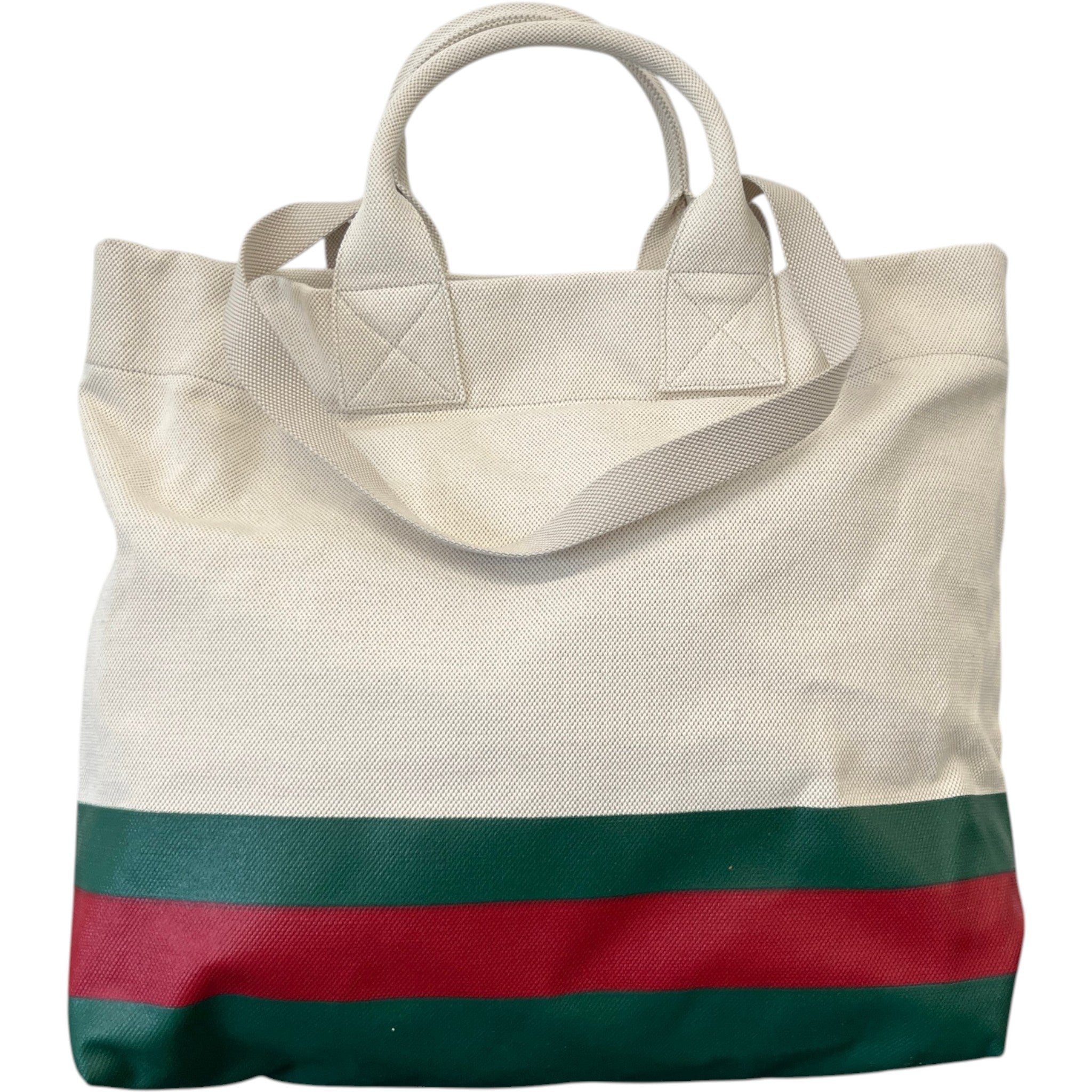 Women's Large Logo Web Stripe Bag Beige