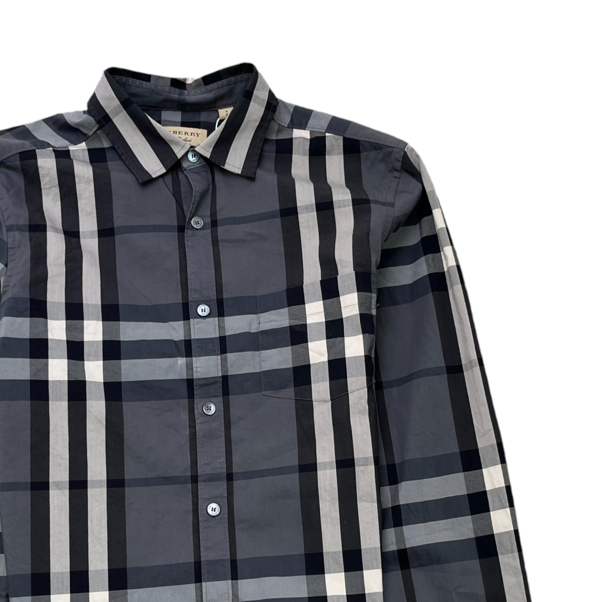 Men's Check Shirt Black Size S