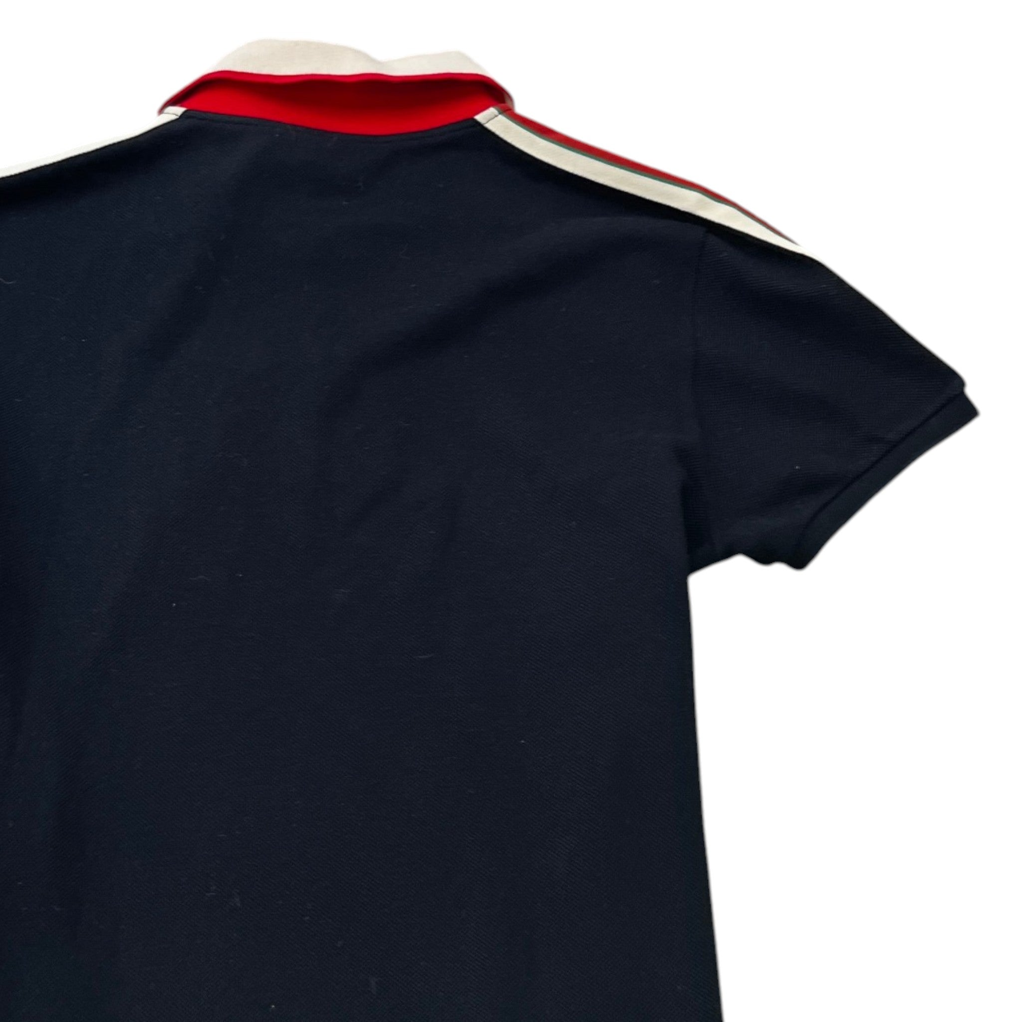 Men's Tape Logo Polo Shirt Black Size S