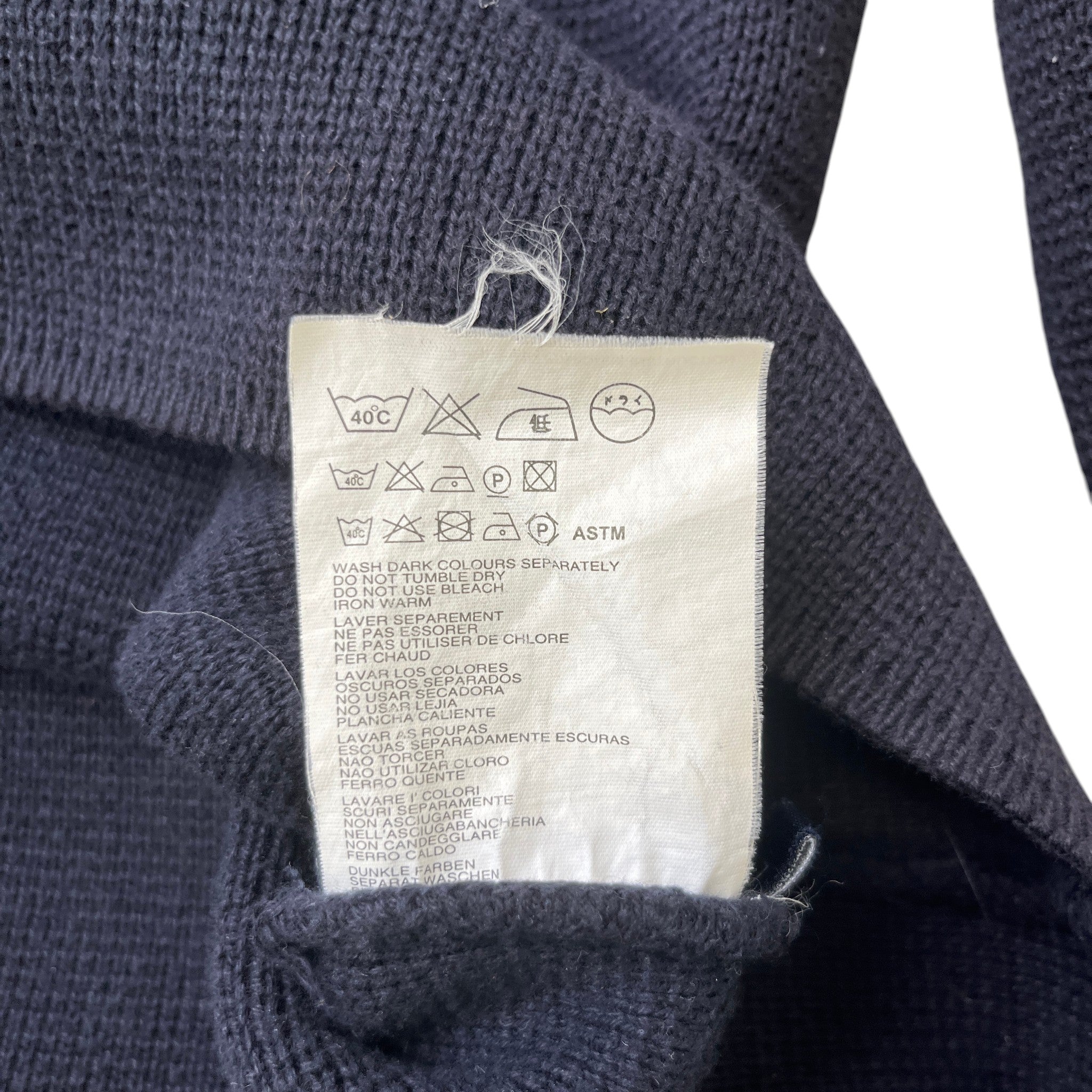 Men's Linear Rosa Jumper Navy Size L