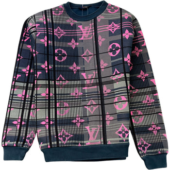 Men's Monogram Jacquard Sweatshirt Pink Size L