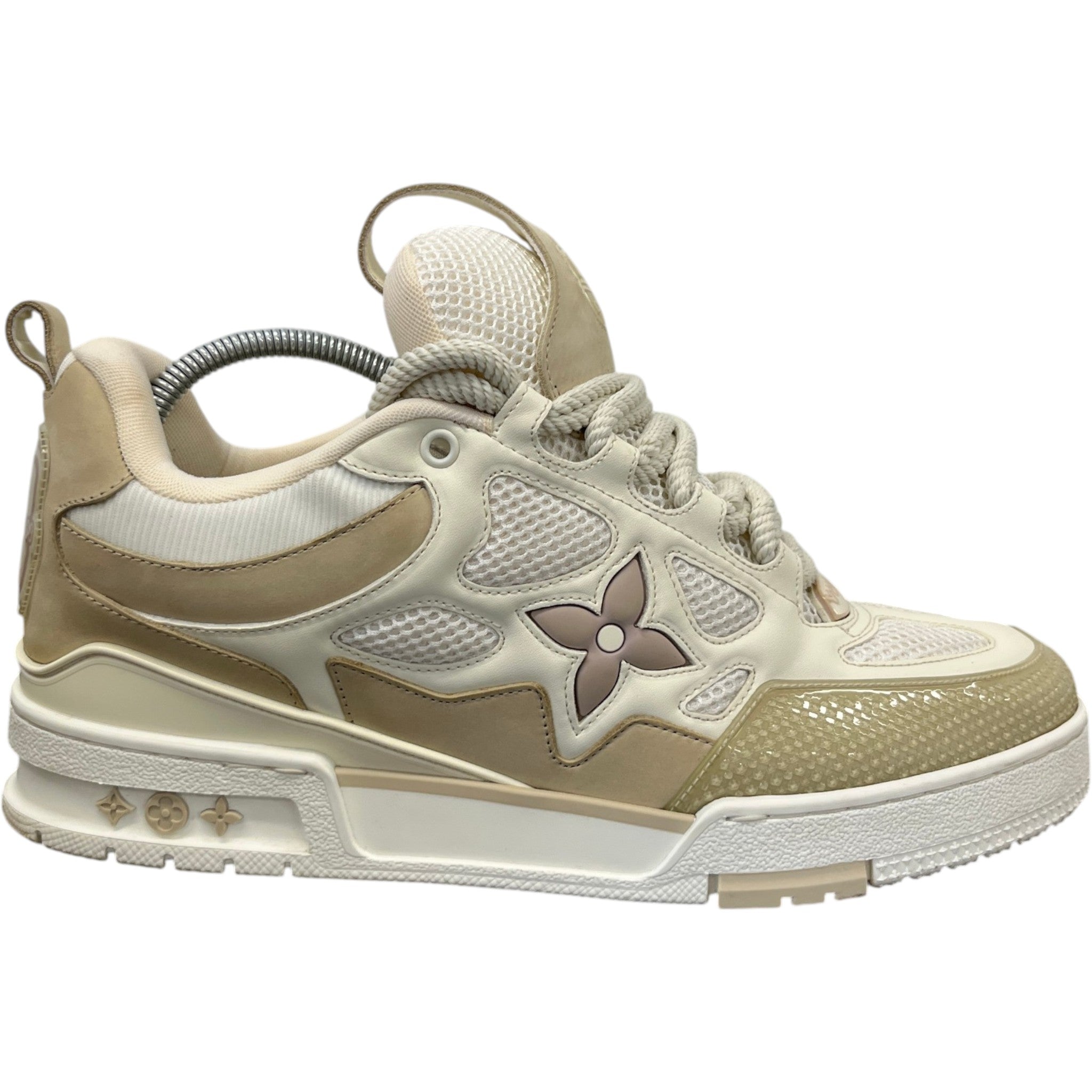 Men's Lv Skate Low Trainers Cream Size EU 42 / UK 8