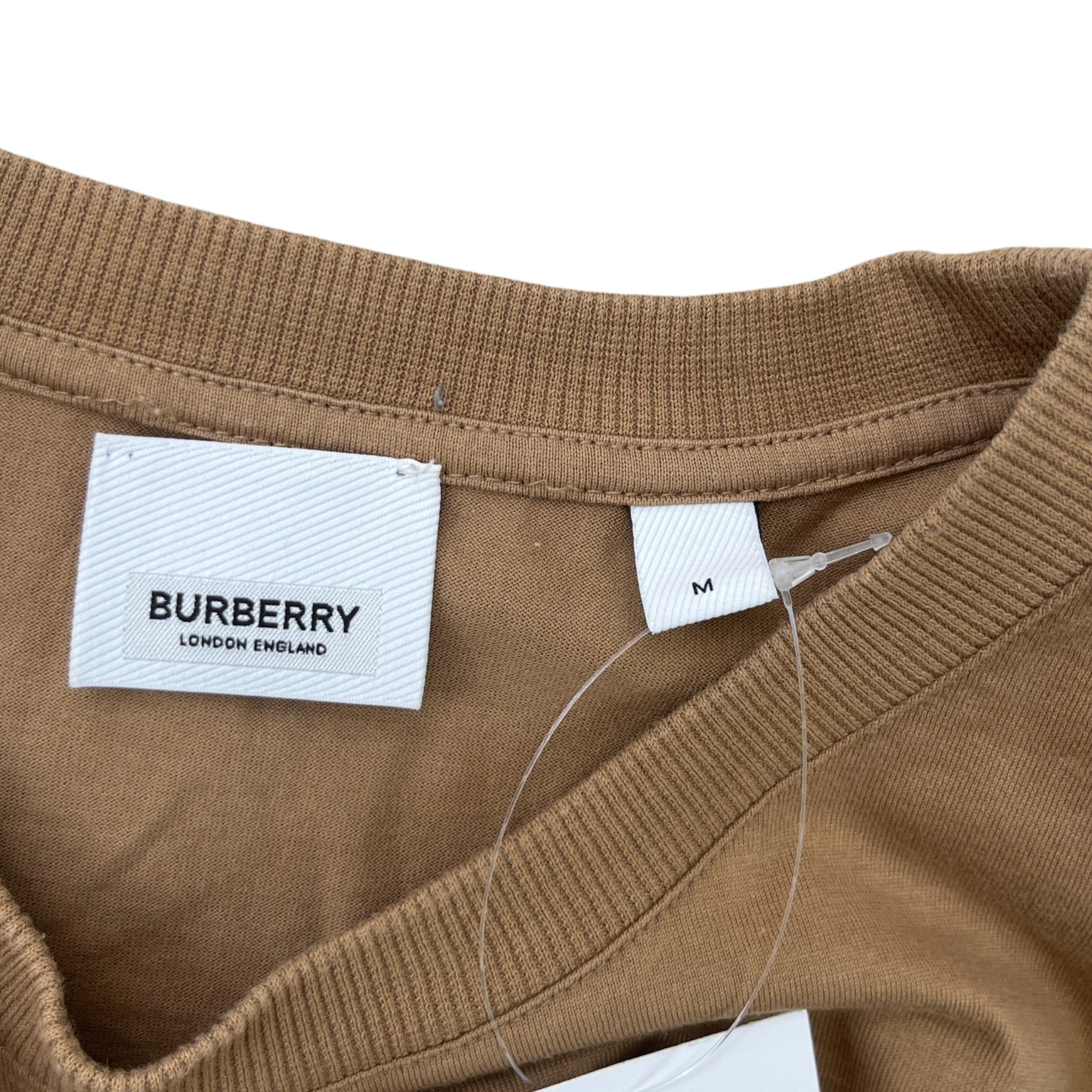 Men's Logo Print T-Shirt Brown Size M