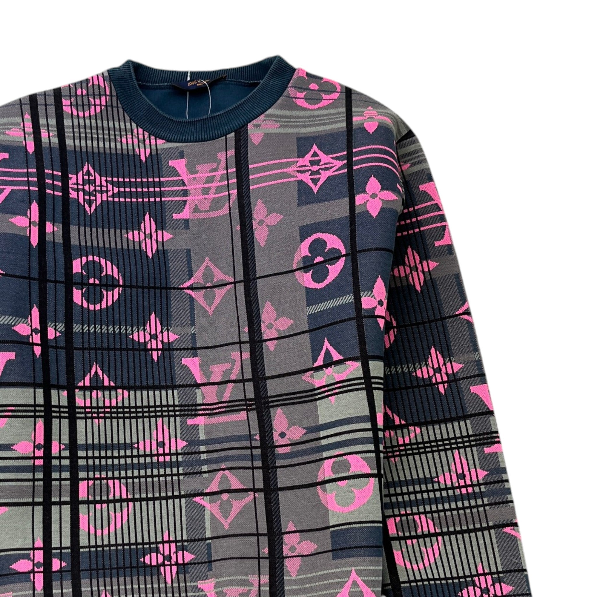 Men's Monogram Jacquard Sweatshirt Pink Size L