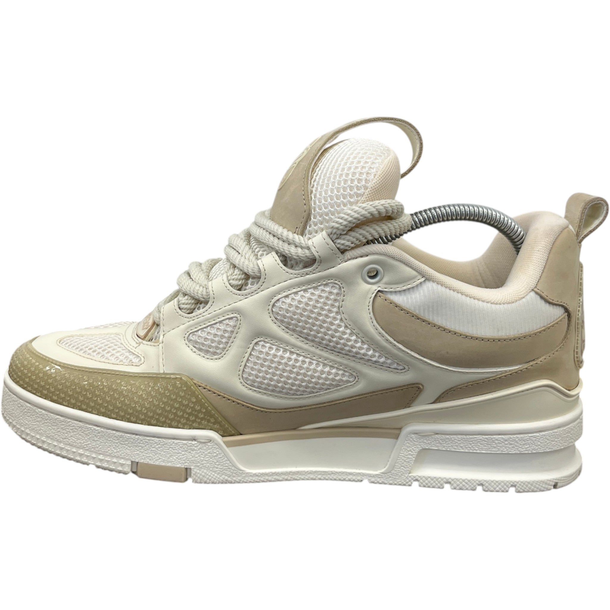 Men's Lv Skate Low Trainers Cream Size EU 42 / UK 8