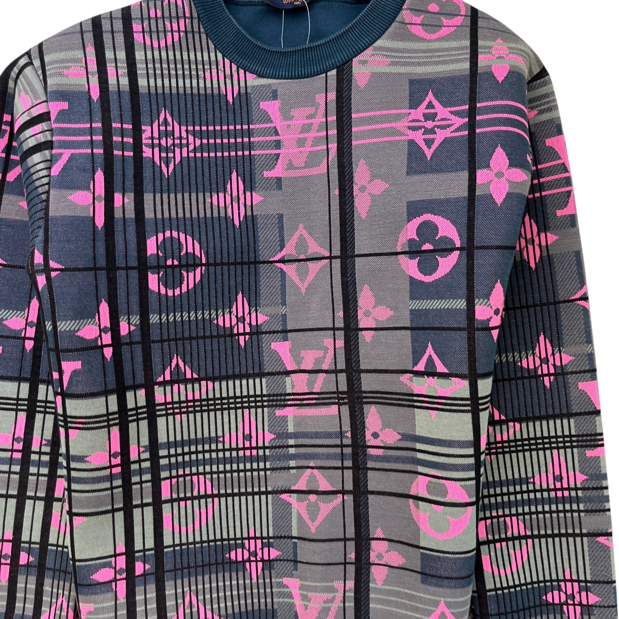 Men's Monogram Jacquard Sweatshirt Pink Size L