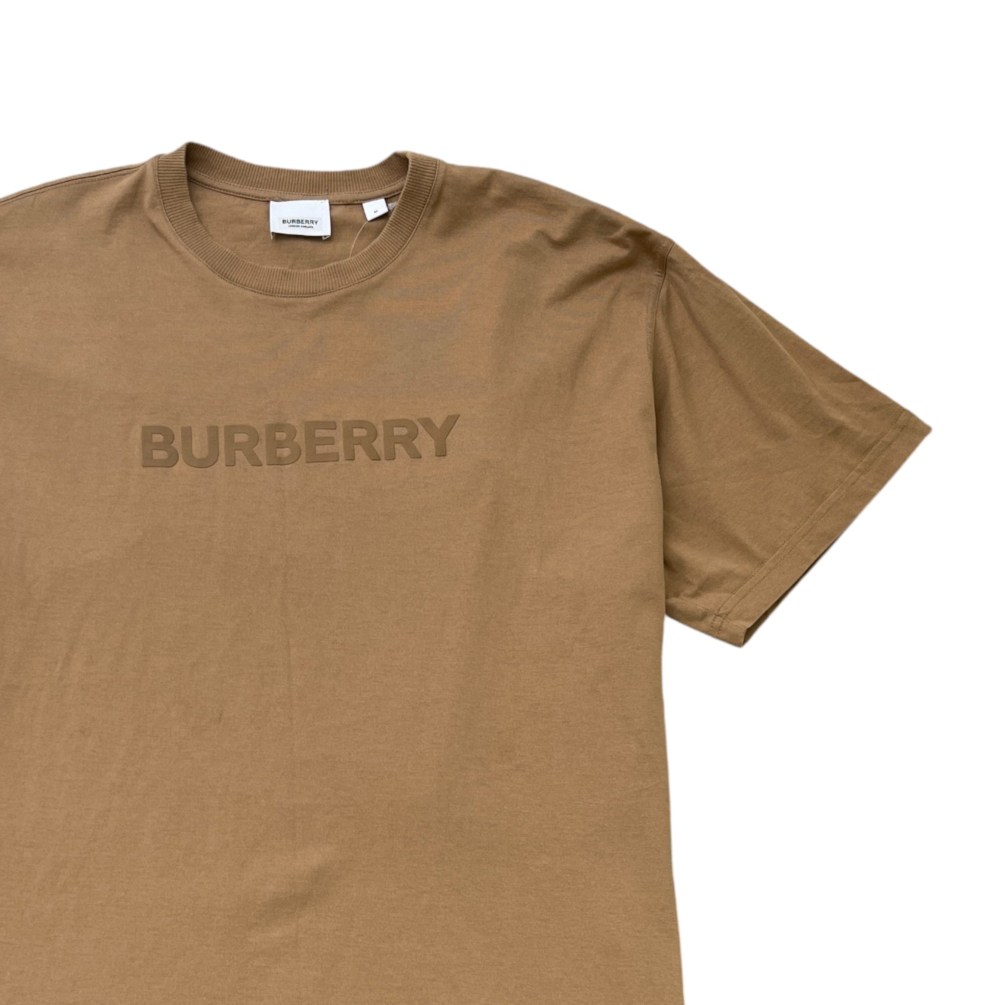 Men's Logo Print T-Shirt Brown Size M