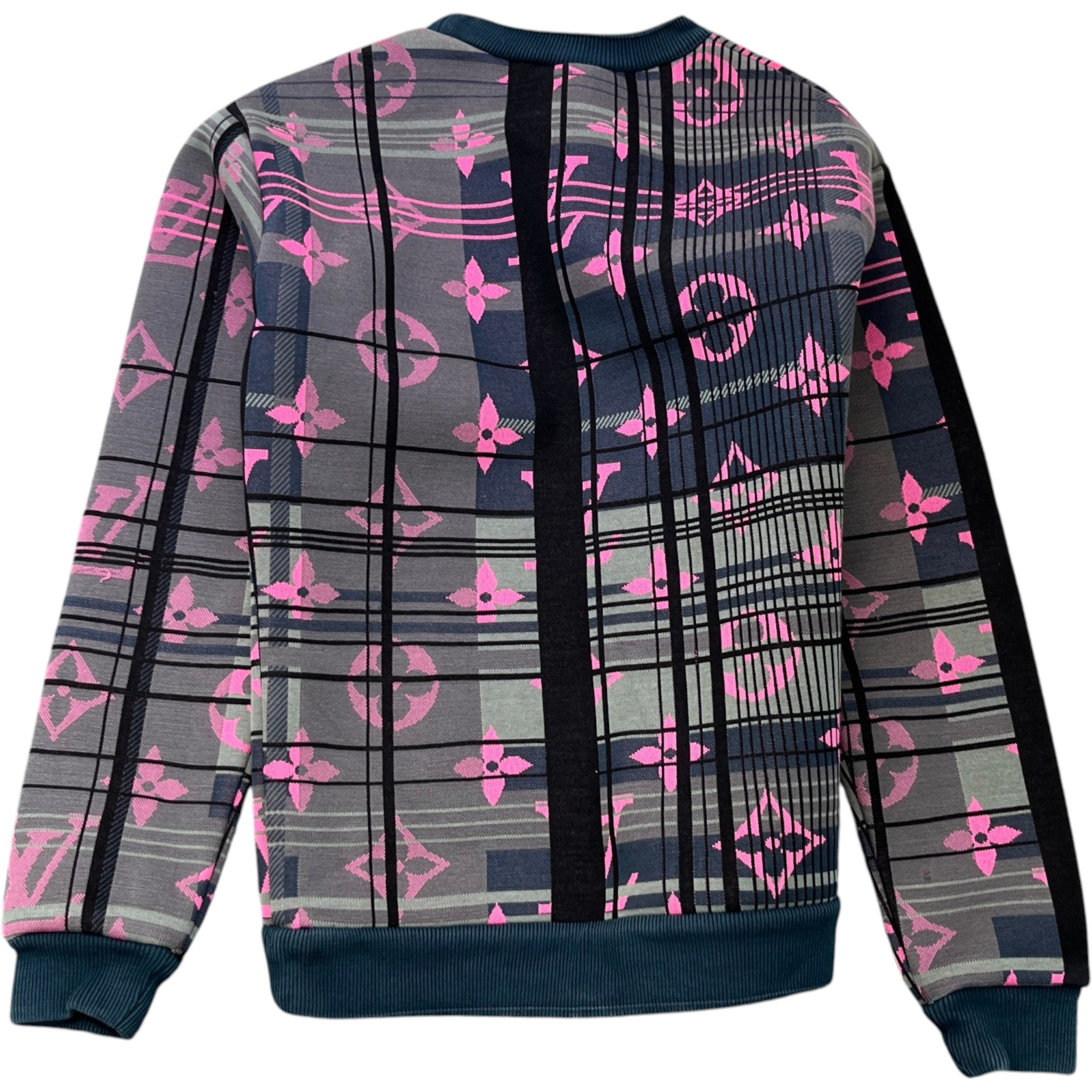 Men's Monogram Jacquard Sweatshirt Pink Size L