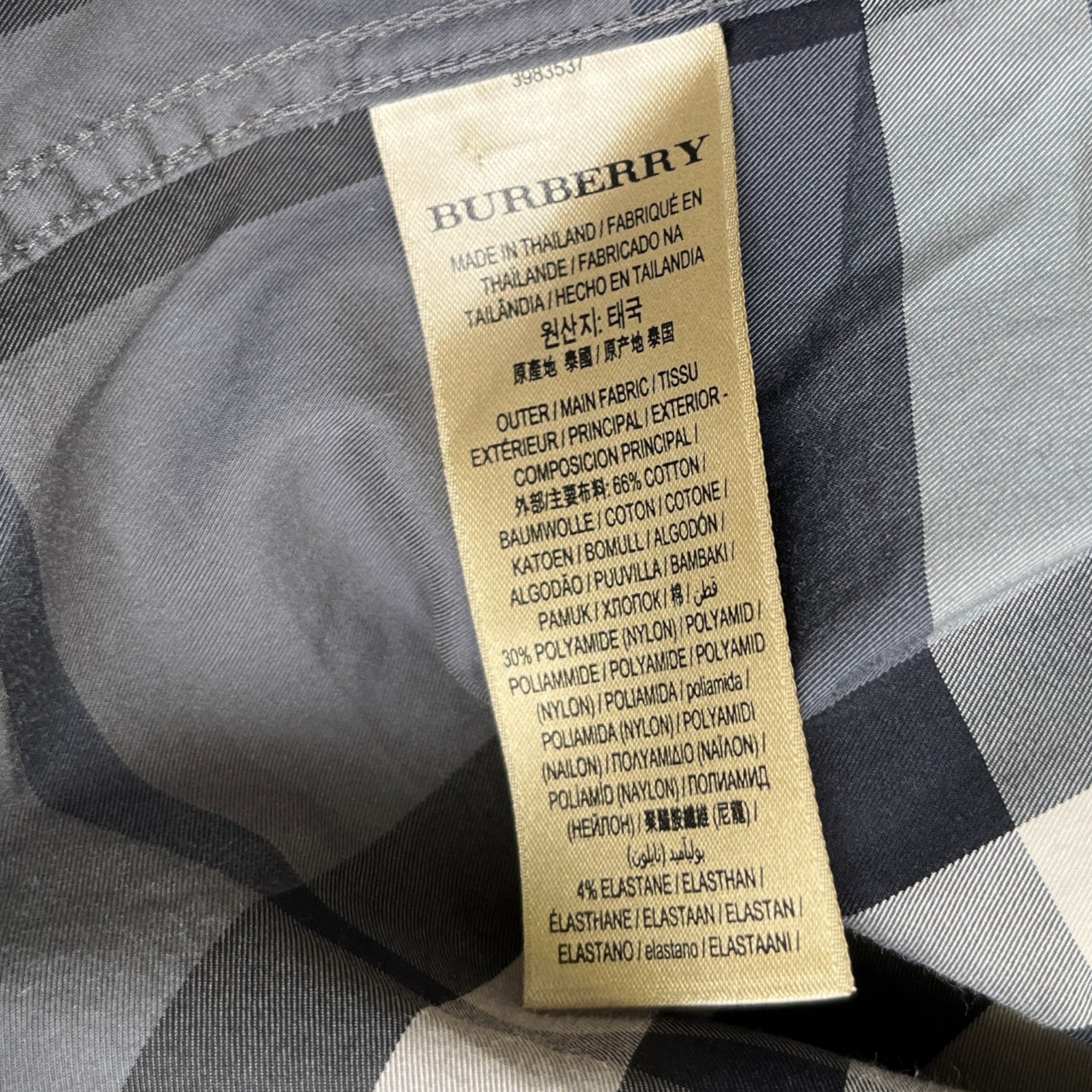 Men's Check Shirt Black Size S