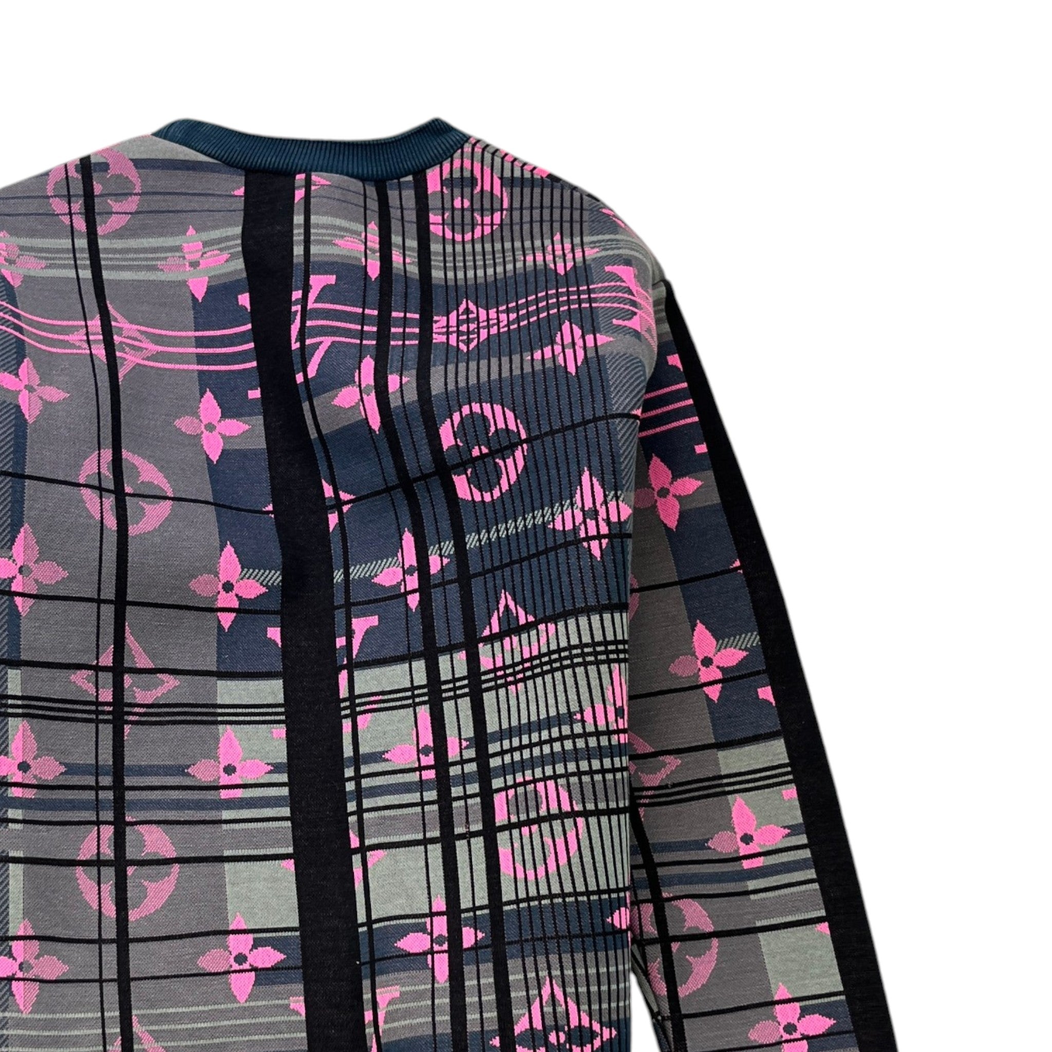 Men's Monogram Jacquard Sweatshirt Pink Size L