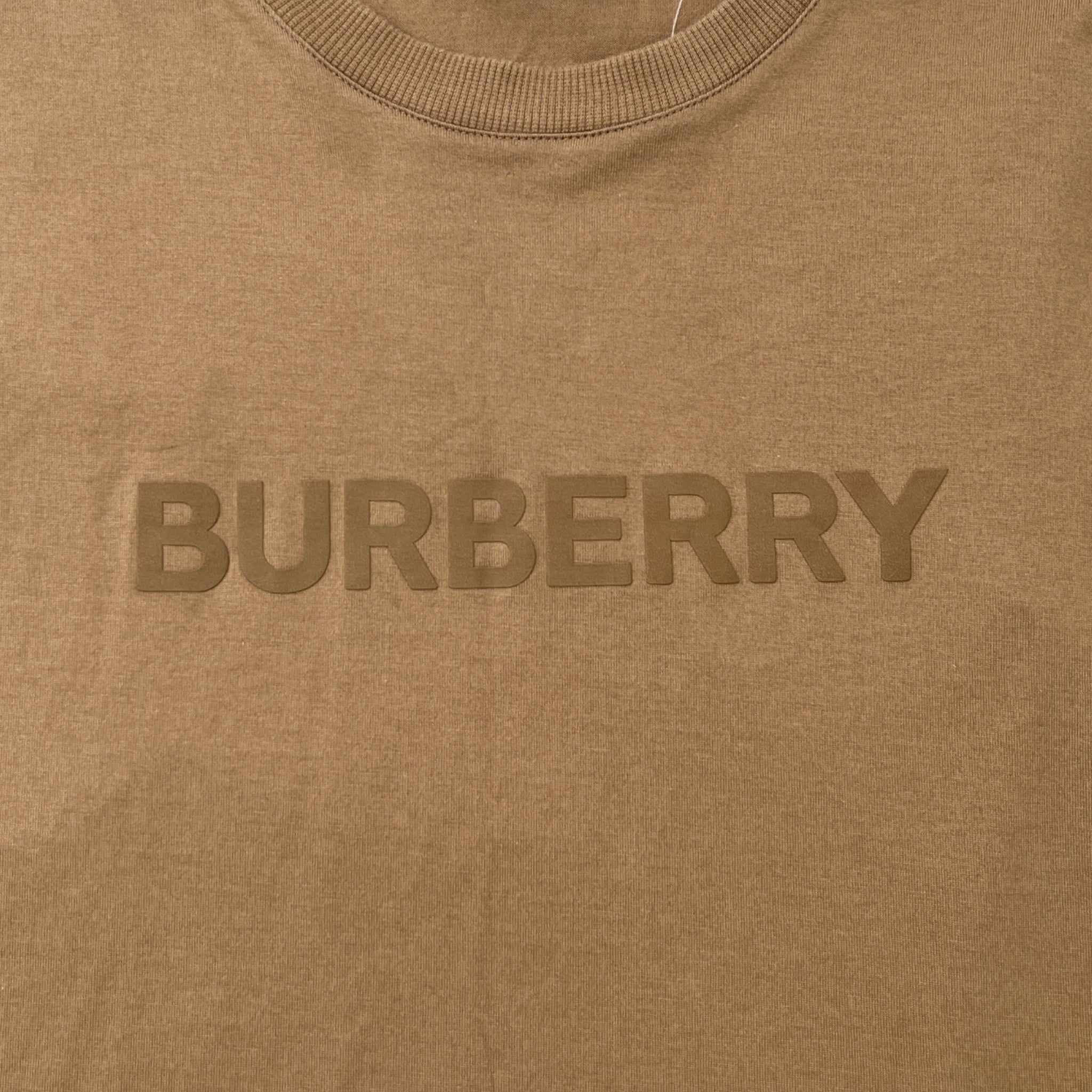 Men's Logo Print T-Shirt Brown Size M