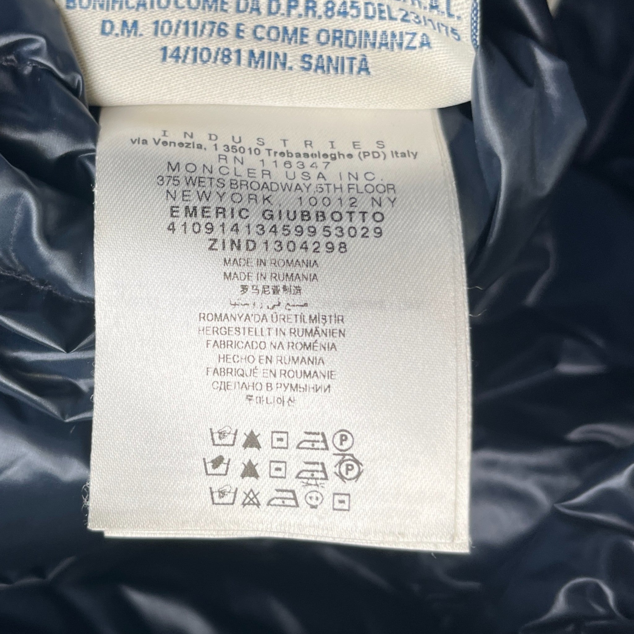 Men's Emeric Down Jacket Navy Size 3 / L