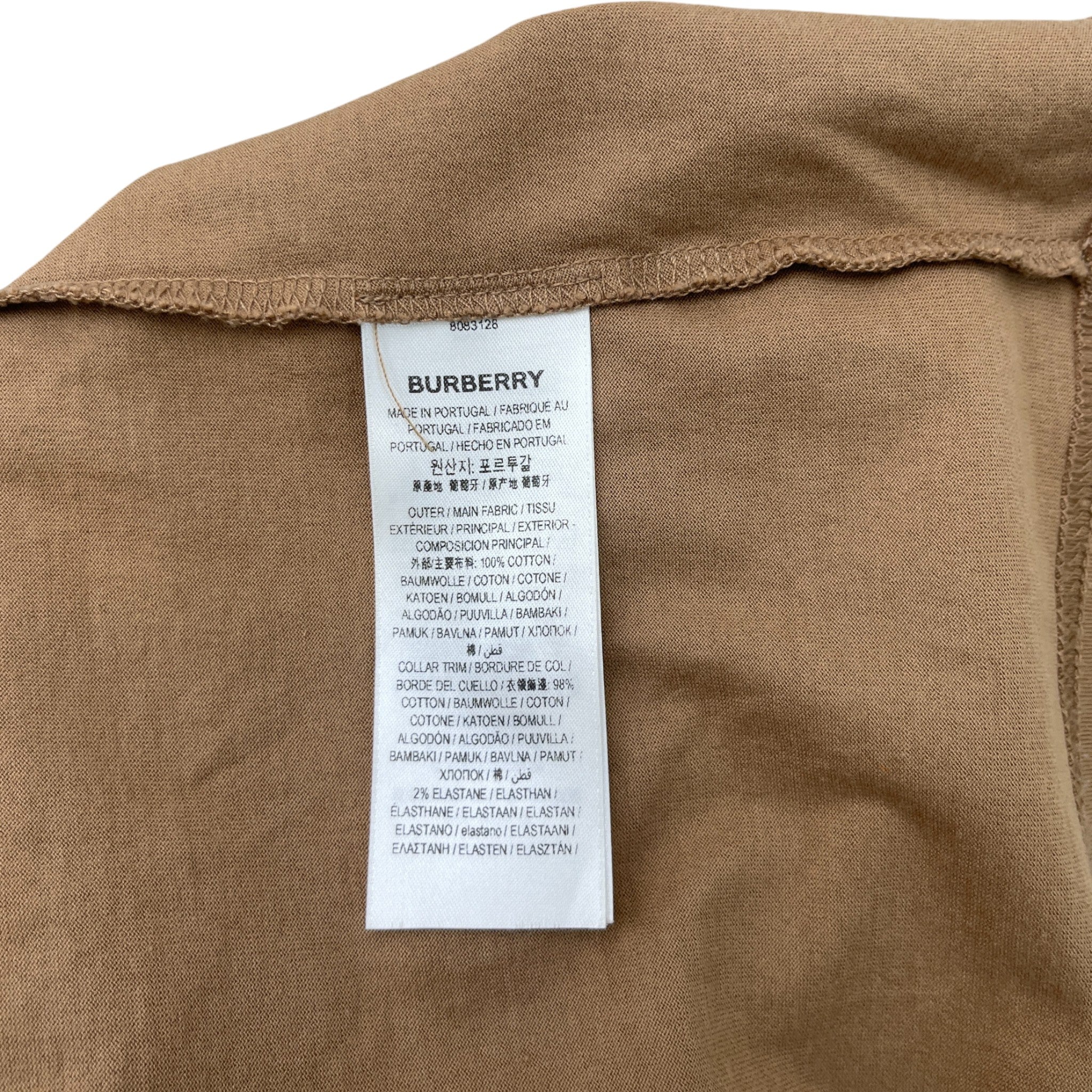 Men's Logo Print T-Shirt Brown Size M