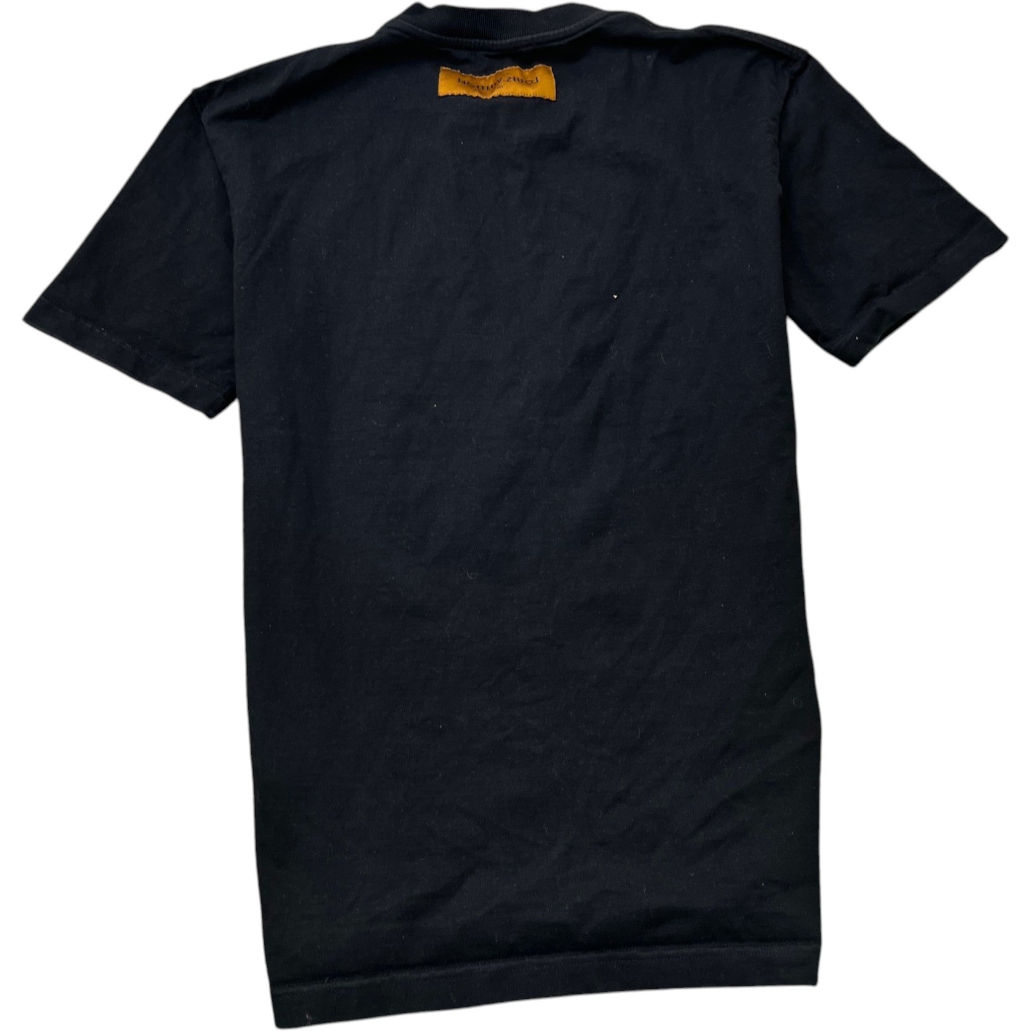 Men's Cartoon Monogram T-Shirt Black Size M