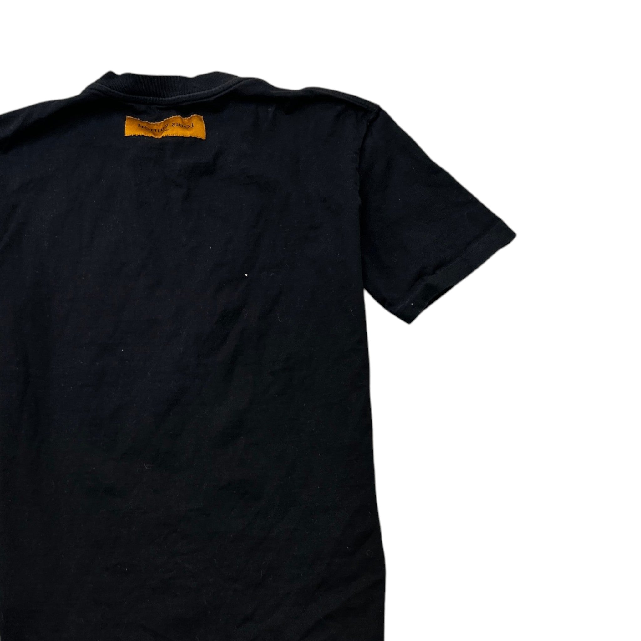 Men's Cartoon Monogram T-Shirt Black Size M