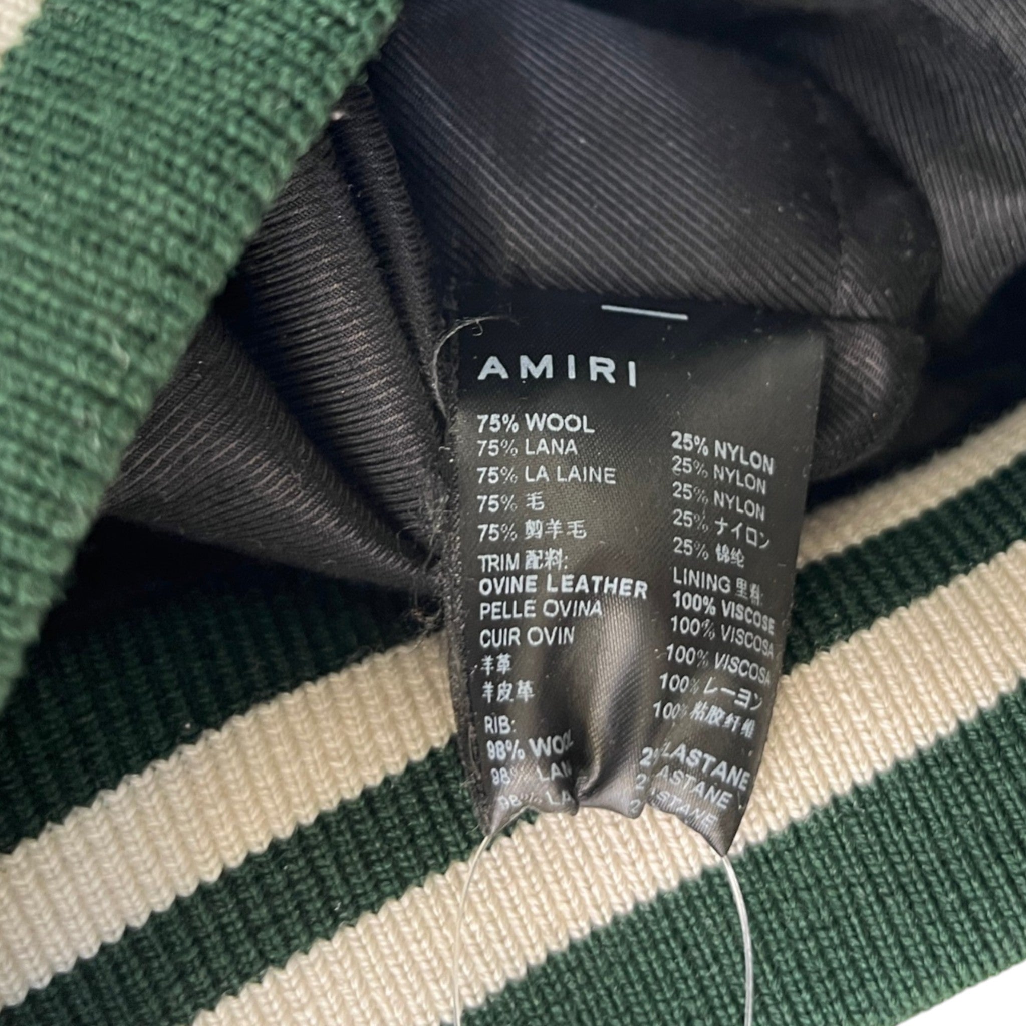 Men's Bones Wool Bomber Jacket Green Size IT 48 / M