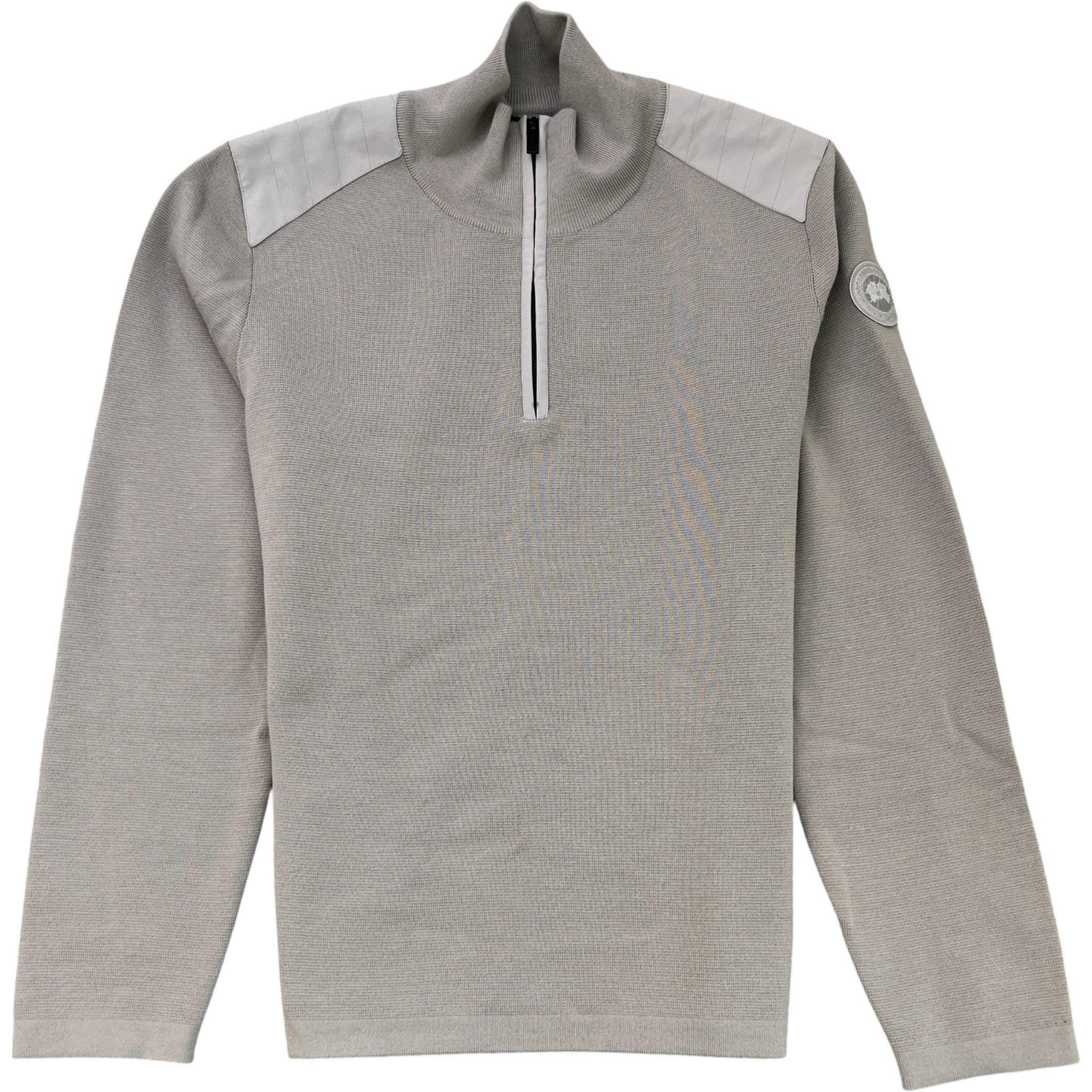 Men's Quarter Zip Sweatshirt Grey Size L