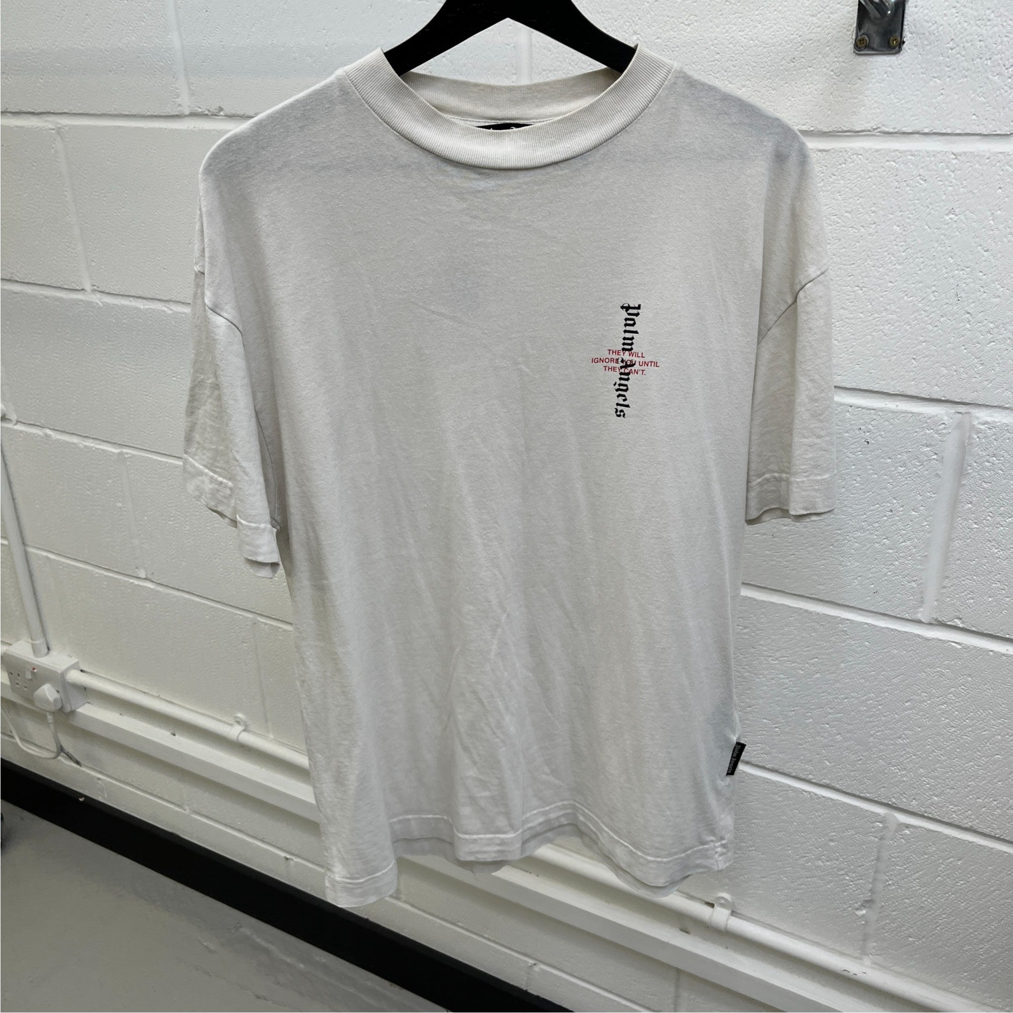 Men's Logo Print T-Shirt White Size S