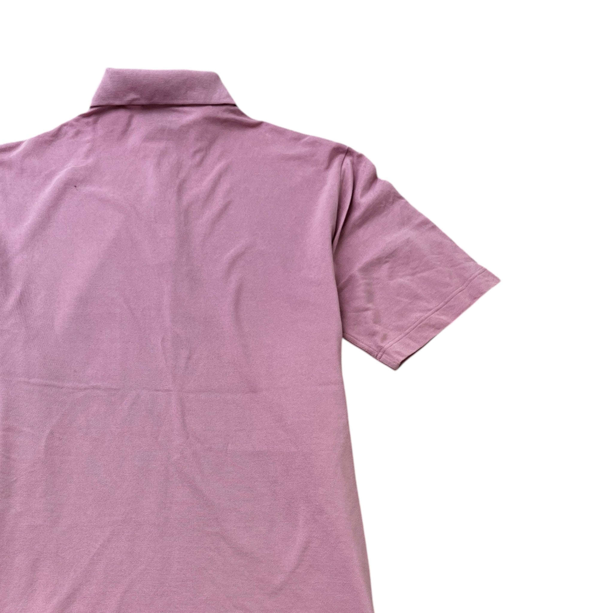 Men's Embroidered H Polo Shirt Pink Size XL