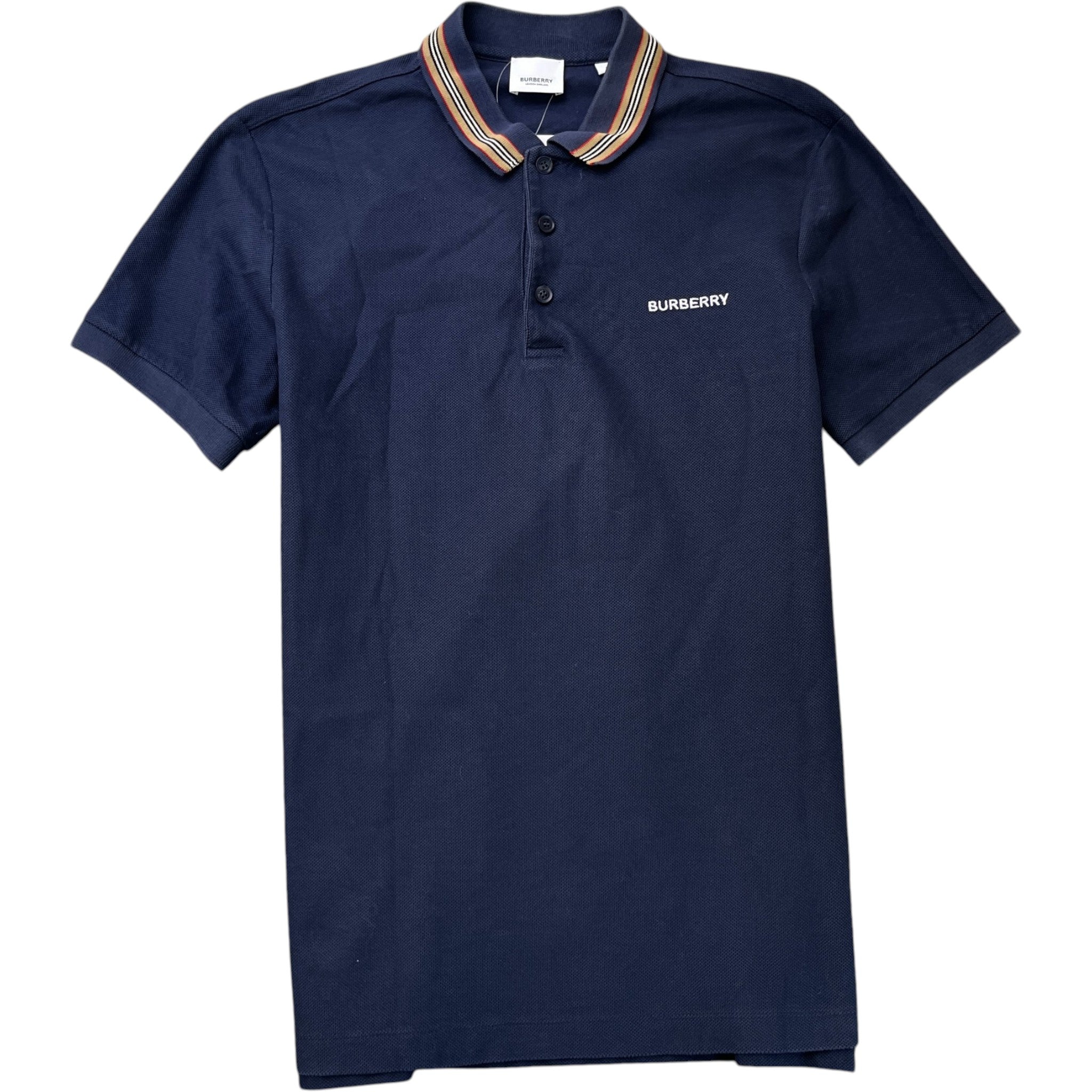 Men's Embroidered Logo Polo Shirt Navy Size M