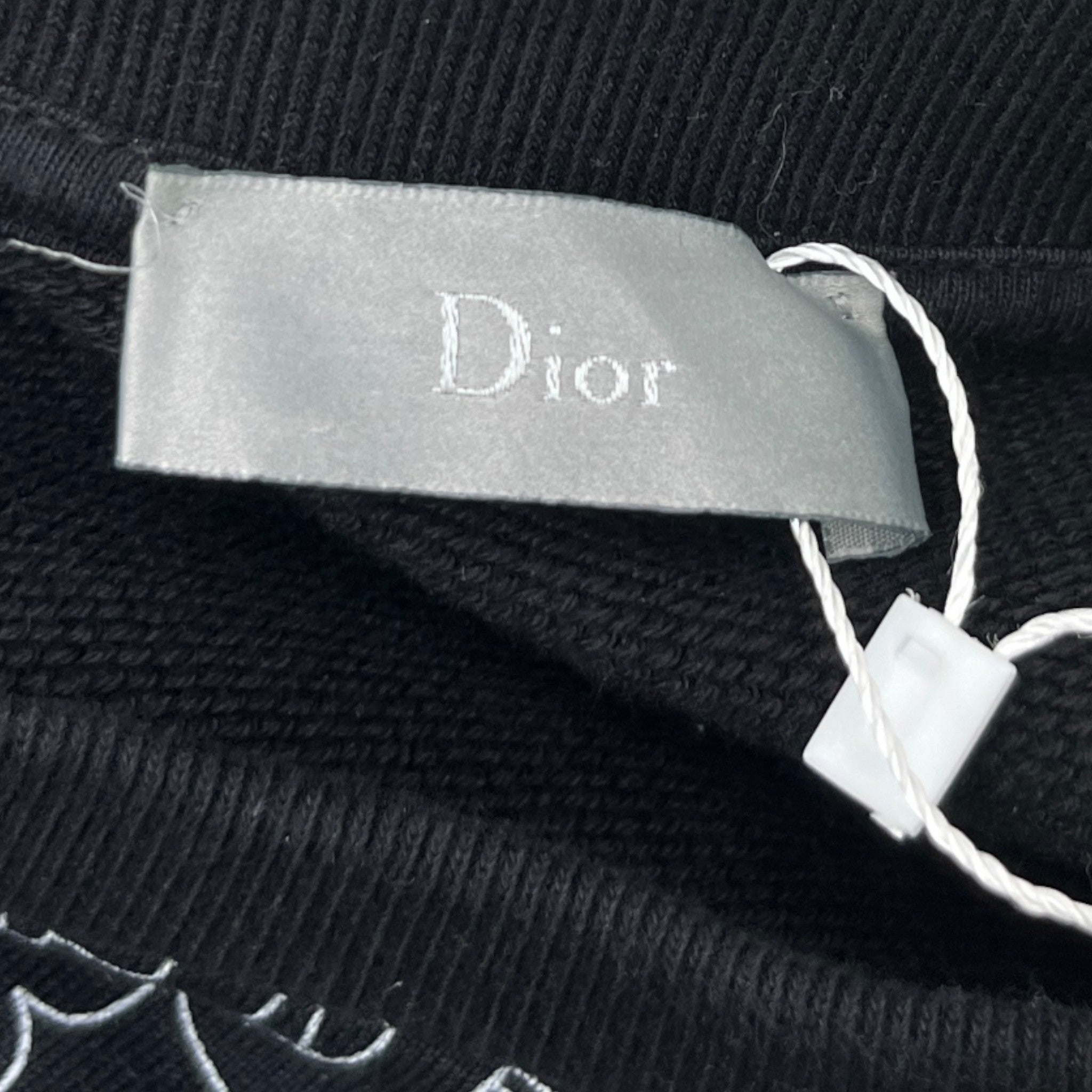 Men's Letters All Over Print Sweatshirt Black Size M