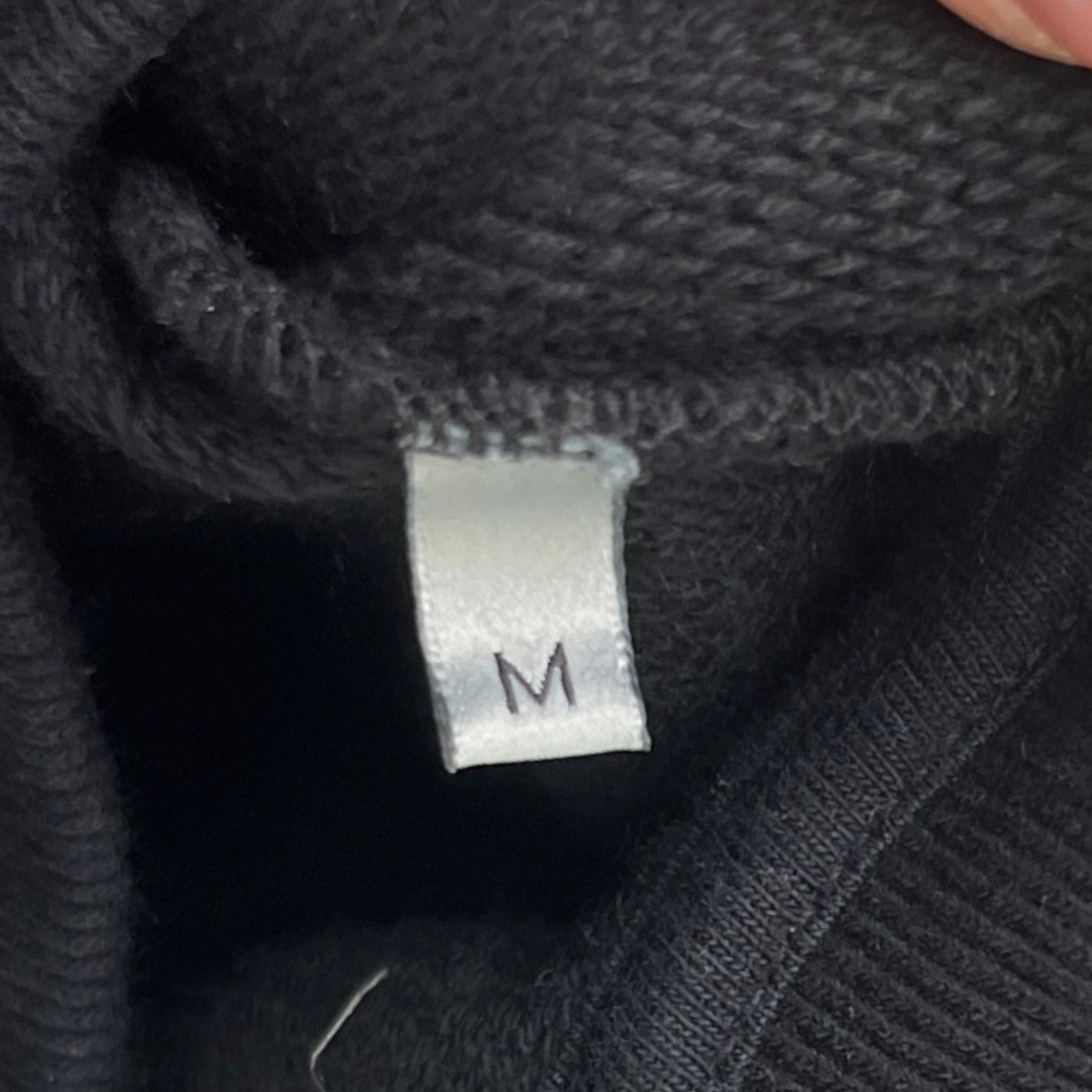 Men's Letters All Over Print Sweatshirt Black Size M