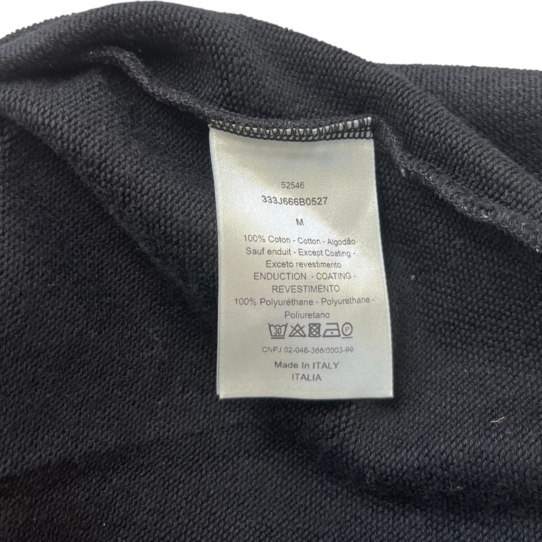 Men's Letters All Over Print Sweatshirt Black Size M