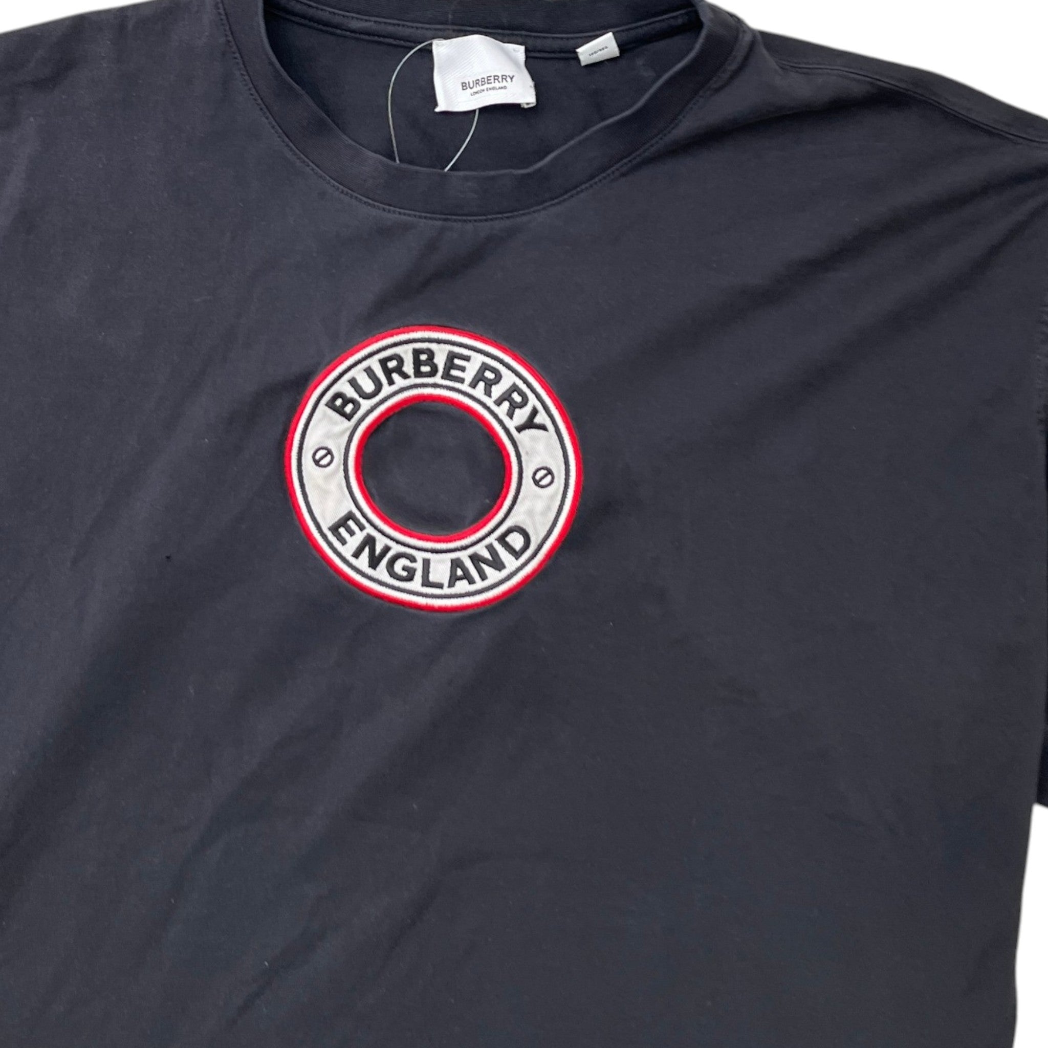 Men's Embroidered Logo T-Shirt Black Size M