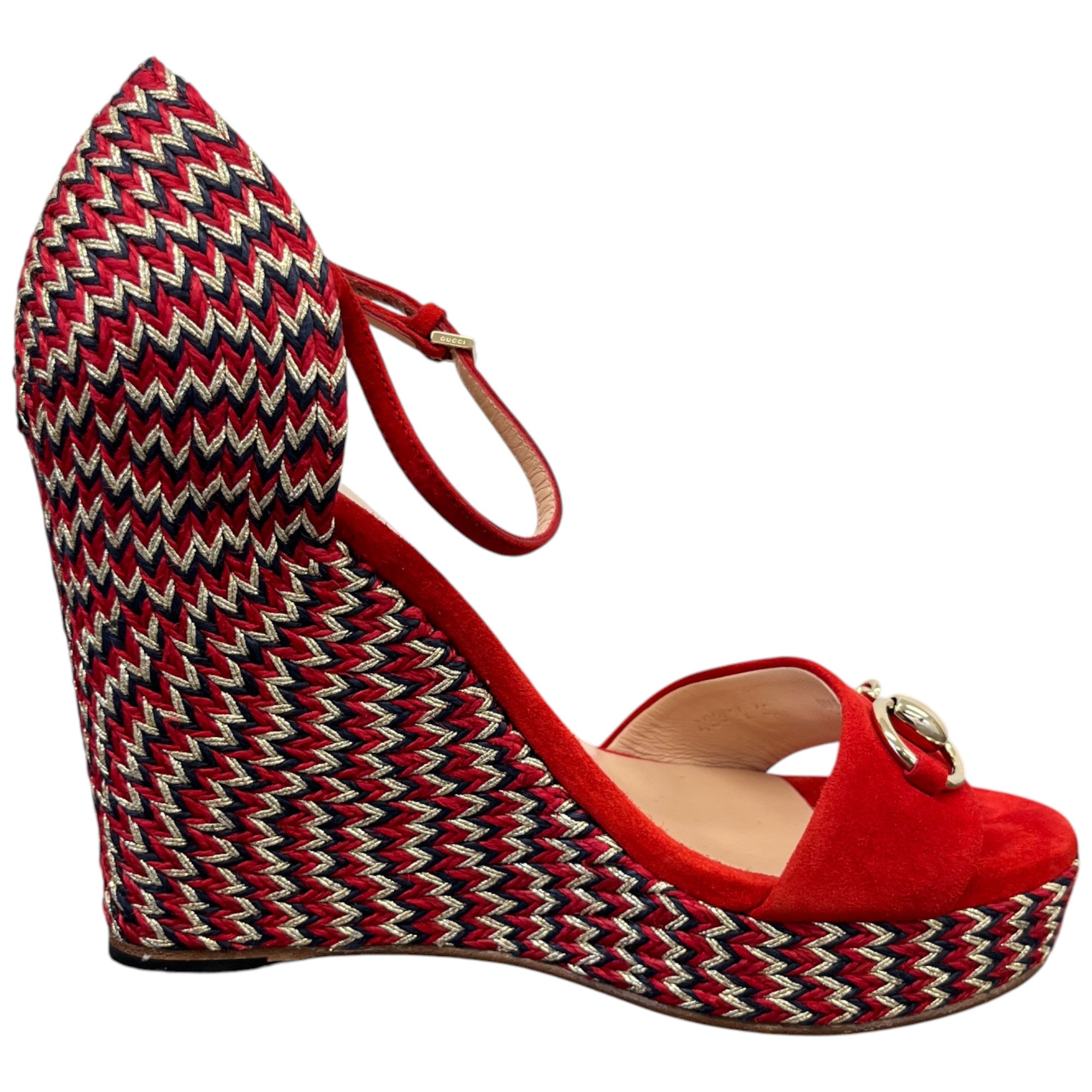 Women's Horsebit Carolina Sandals Red Size EU 37 / UK 4