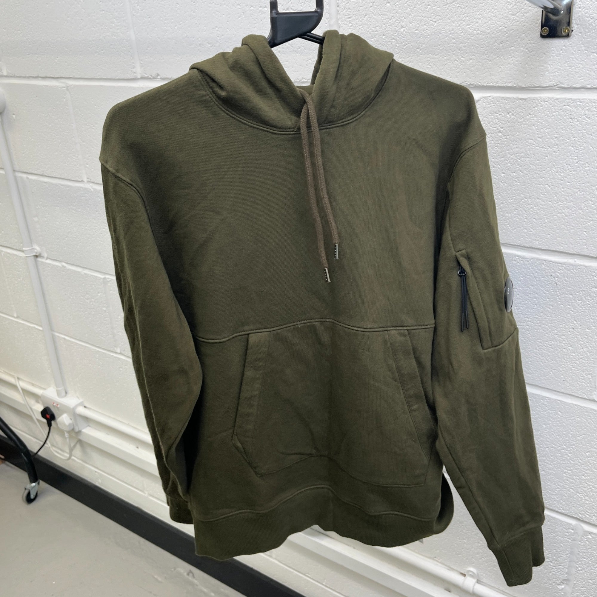 Men's Lens Logo Hoodie Green Size S