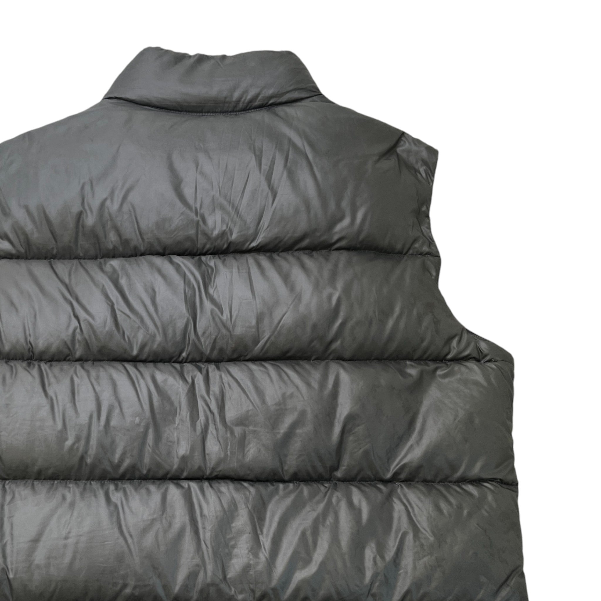 Men's Re-Nylon Plaque Logo Gilet Grey Size IT 56 / XXXL