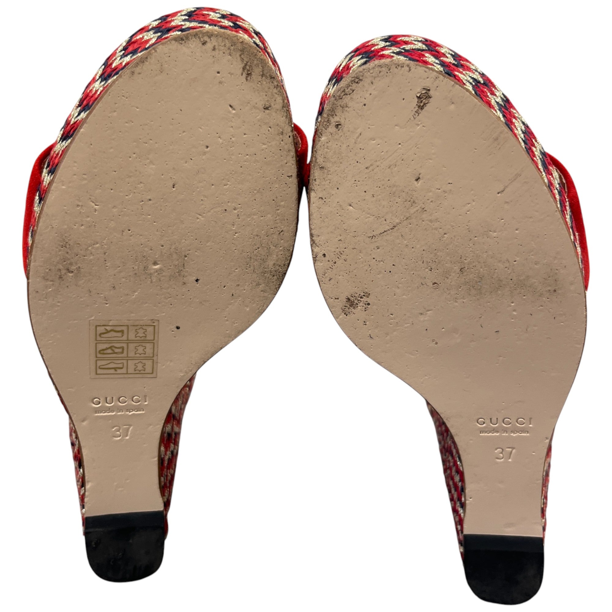 Women's Horsebit Carolina Sandals Red Size EU 37 / UK 4