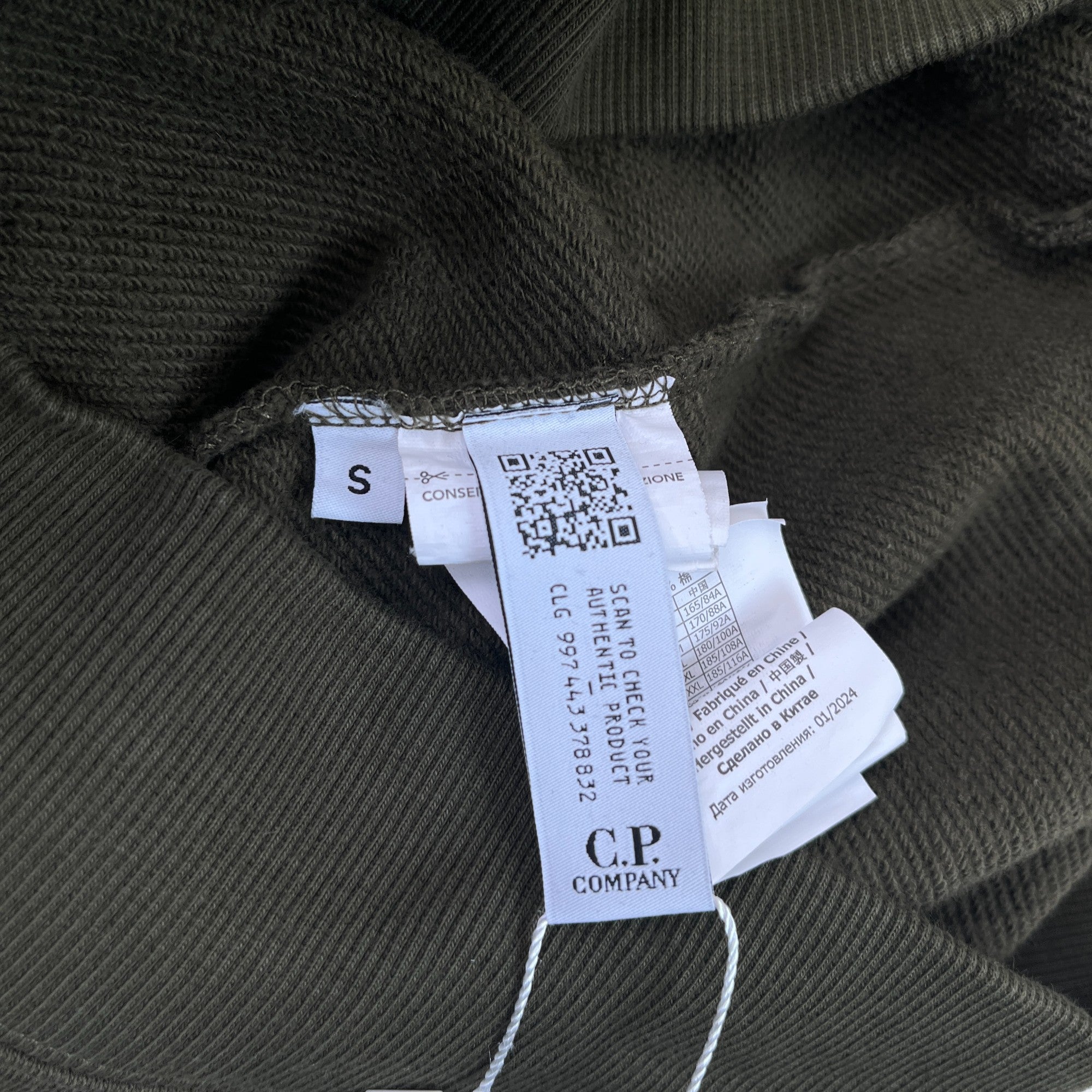 Men's Lens Logo Hoodie Green Size S